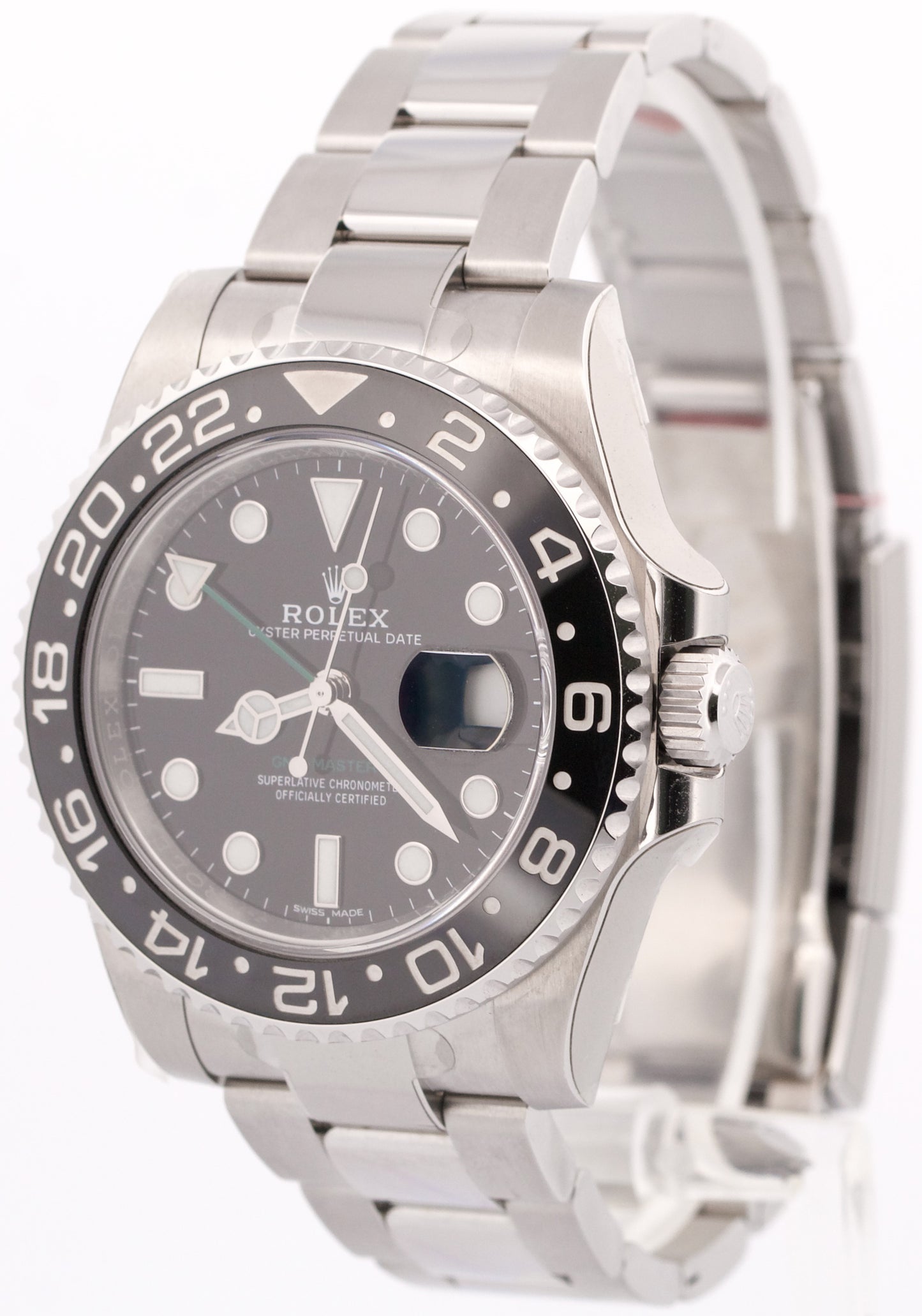 2017 NOS STICKERED PAPERS Rolex GMT-Master II BLACK Green 40mm 116710 LN BOX