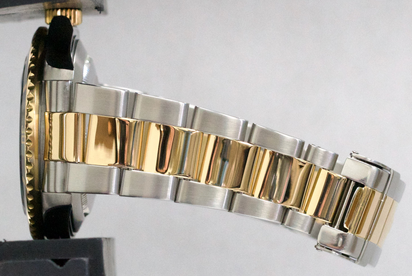 2006 PAPERS Rolex Submariner 40mm Black NO-HOLES 18K Steel Gold Watch 16613 BOX