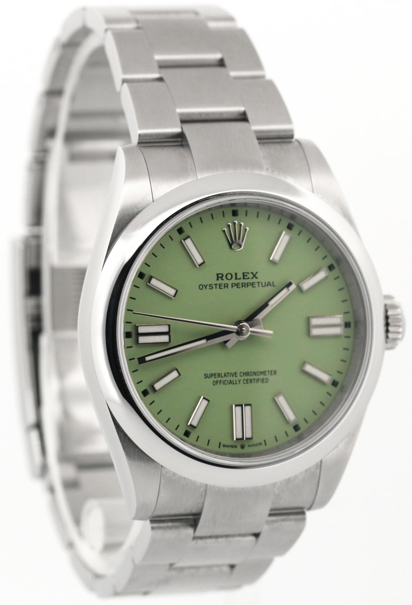 NEW JUNE 2025 Rolex Oyster Perpetual 41 PISTACHIO GREEN Steel 41mm 134300 BOX