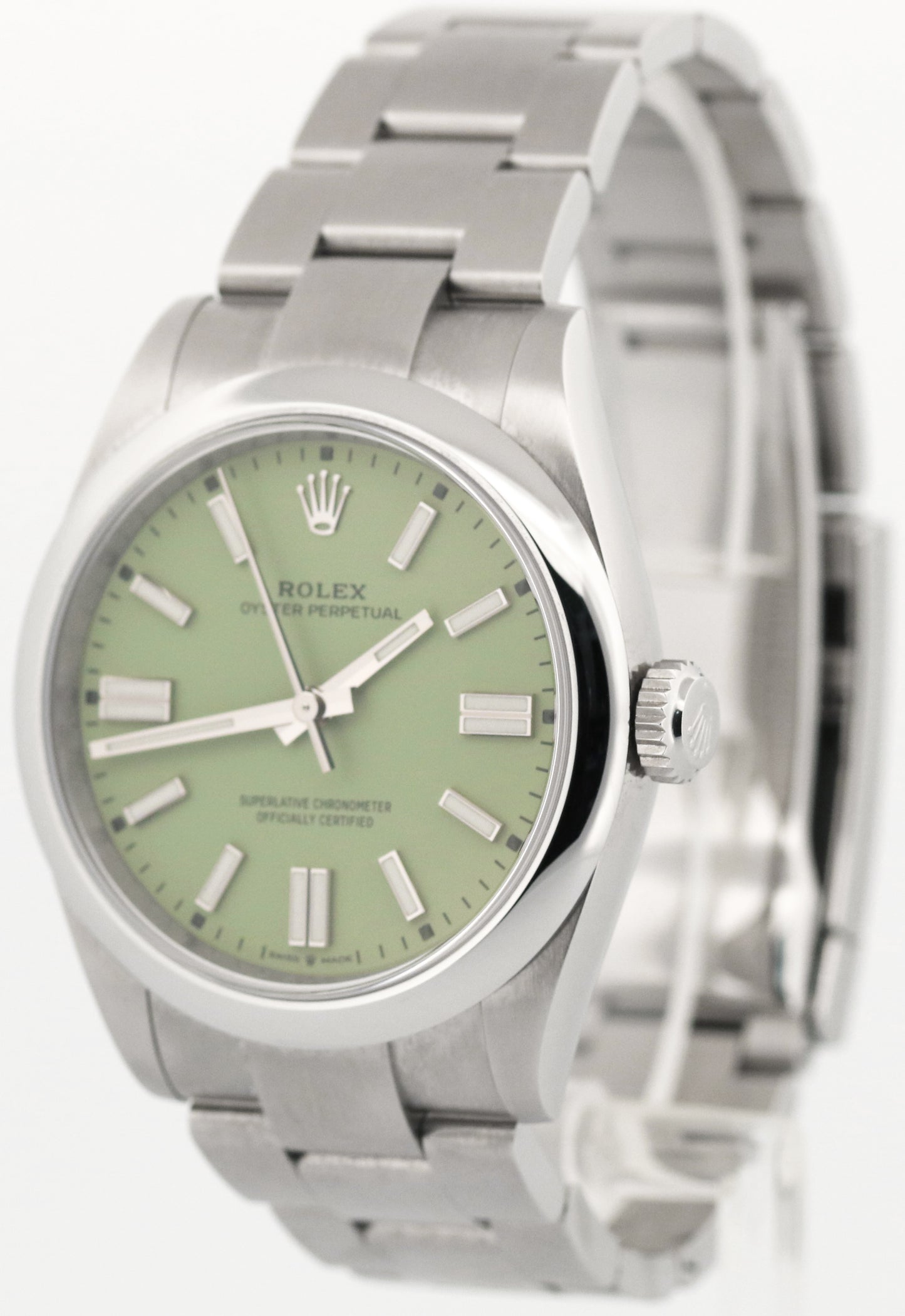 NEW JUNE 2025 Rolex Oyster Perpetual 41 PISTACHIO GREEN Steel 41mm 134300 BOX