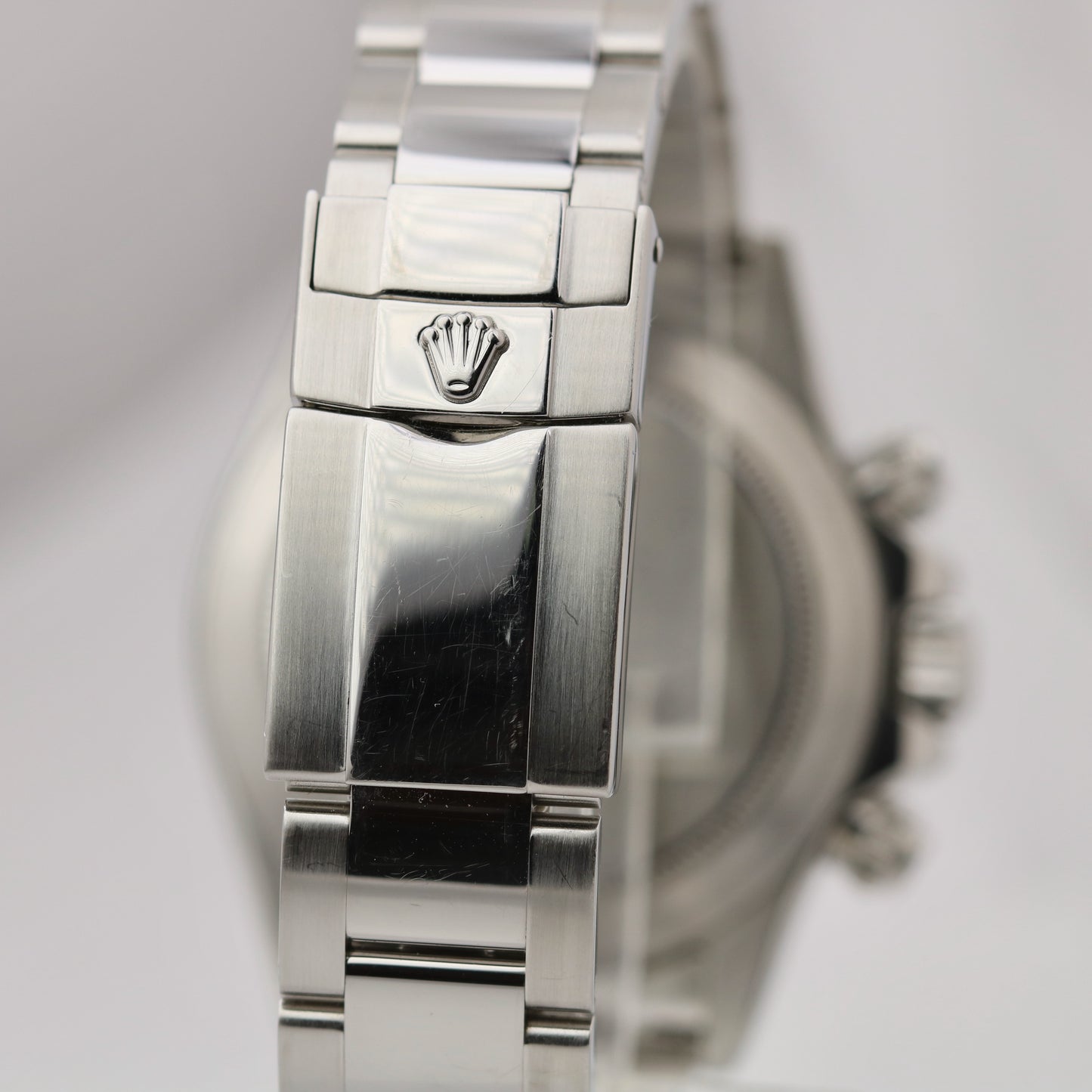 Rolex Daytona WHITE Cream PANNA Stainless F SERIAL THIN HANDS Watch 40mm 116520