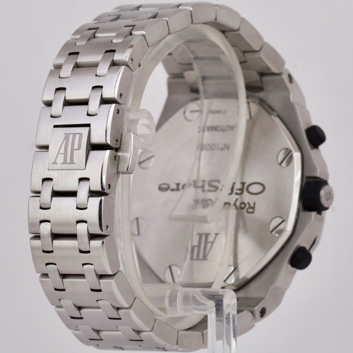PAPERS Audemars Piguet Royal Oak Offshore Black 25721ST Stainless Watch B+P