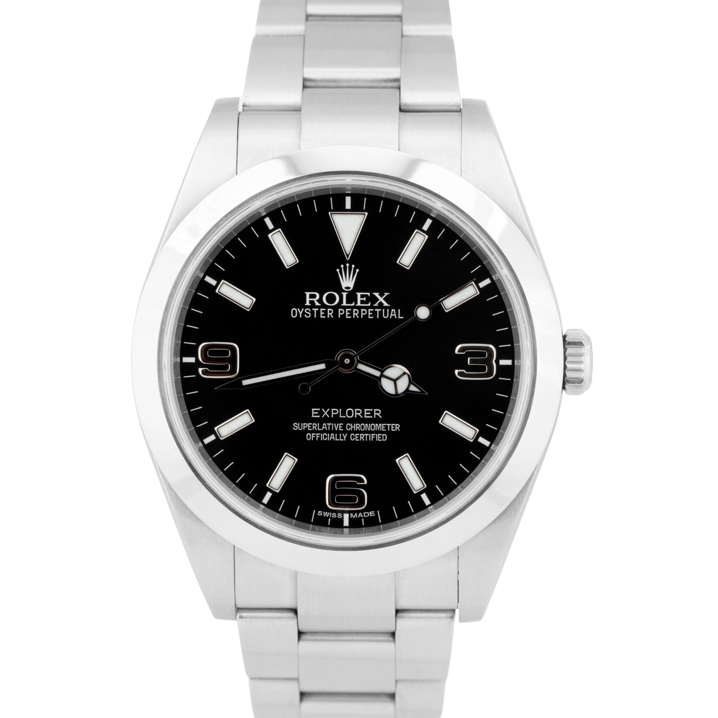 MINT PAPERS Rolex Explorer I Black MK1 Stainless Steel 39mm 214270 Watch B+P