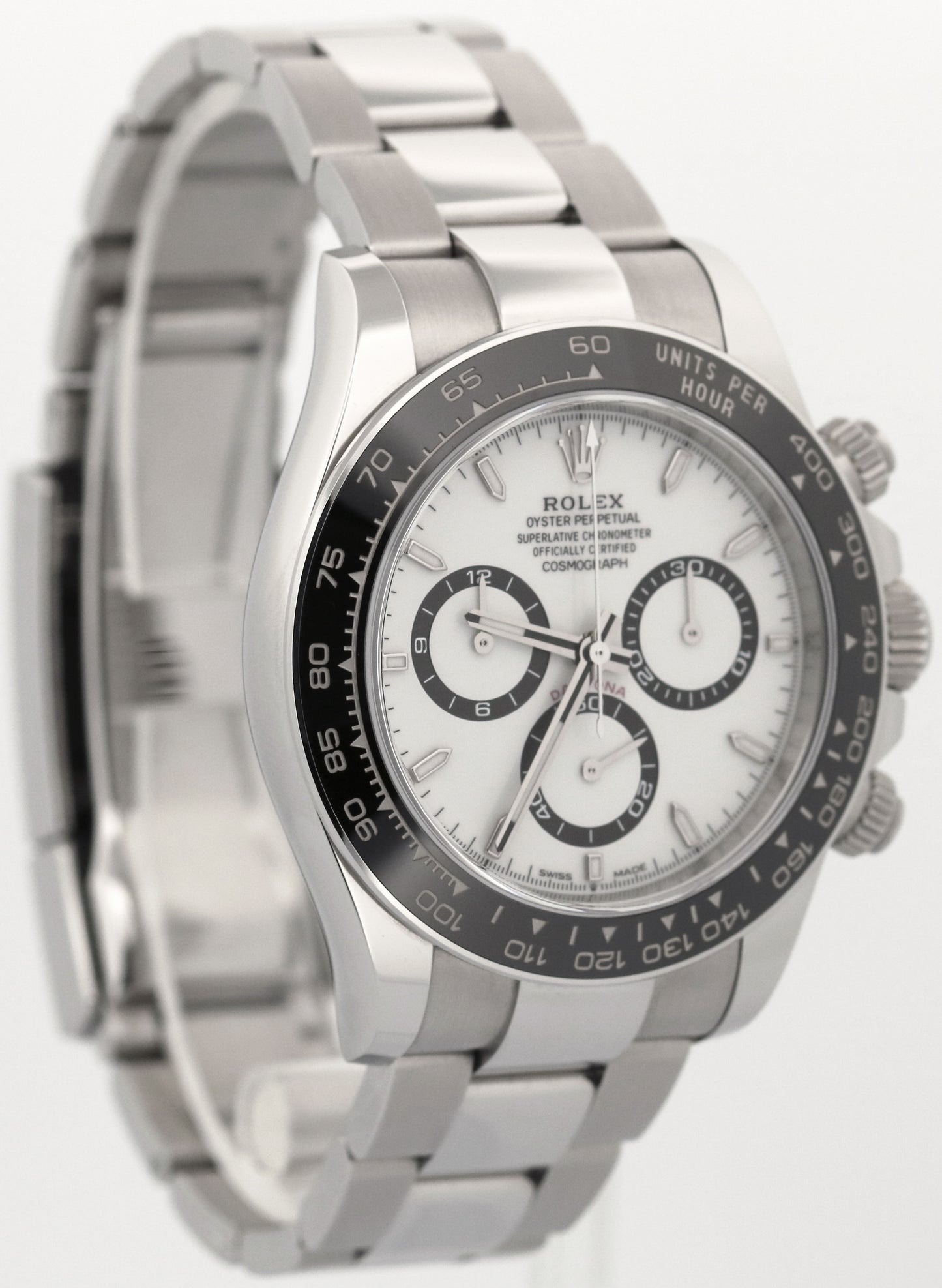 NEW 2025 Rolex Daytona Cosmograph Steel PANDA White Ceramic 40mm 126500 LN BOX
