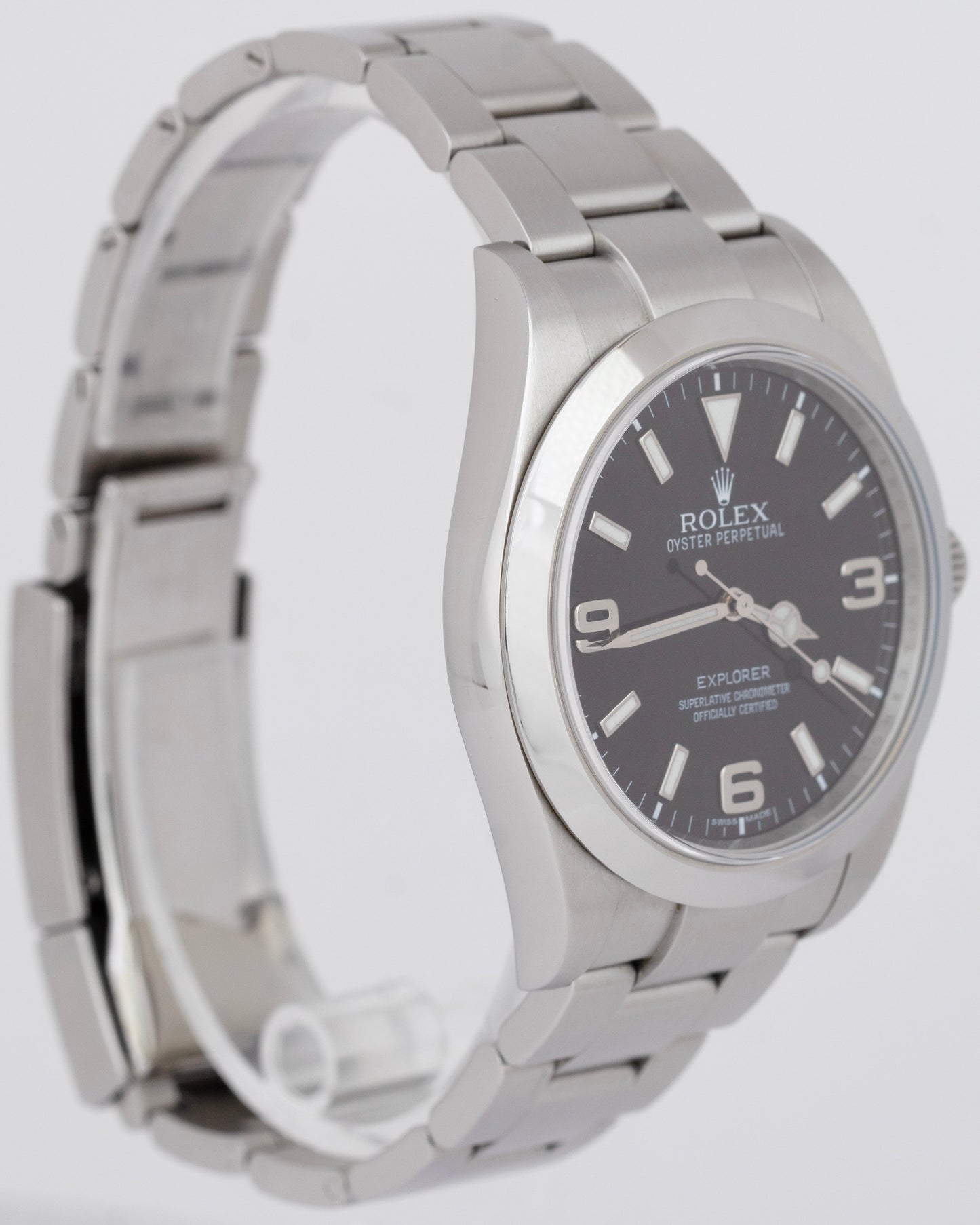 MINT PAPERS Rolex Explorer I Black MK1 Stainless Steel 39mm 214270 Watch B+P