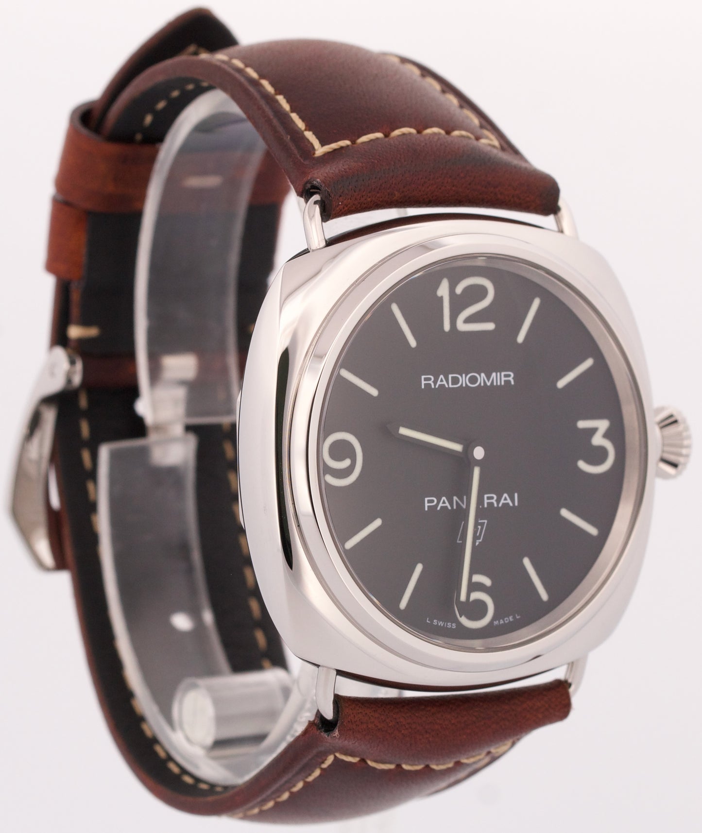 2023 PAPERS Panerai Radiomir Base PAM00753 Steel Leather 45mm PAM753 Watch BOX
