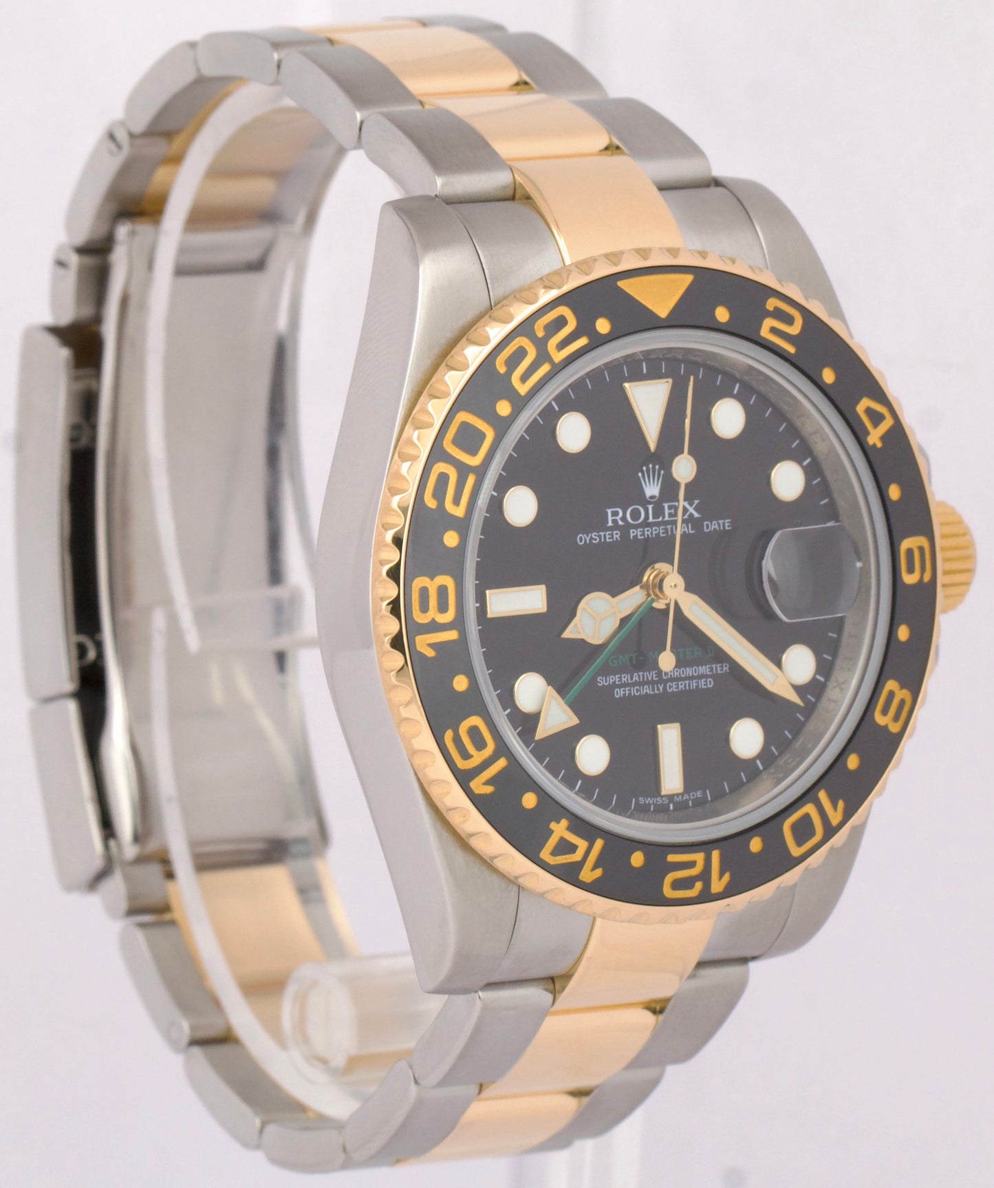 MINT PAPERS Rolex GMT-Master II Black Ceramic 18K Gold Steel 40mm 116713 BOX