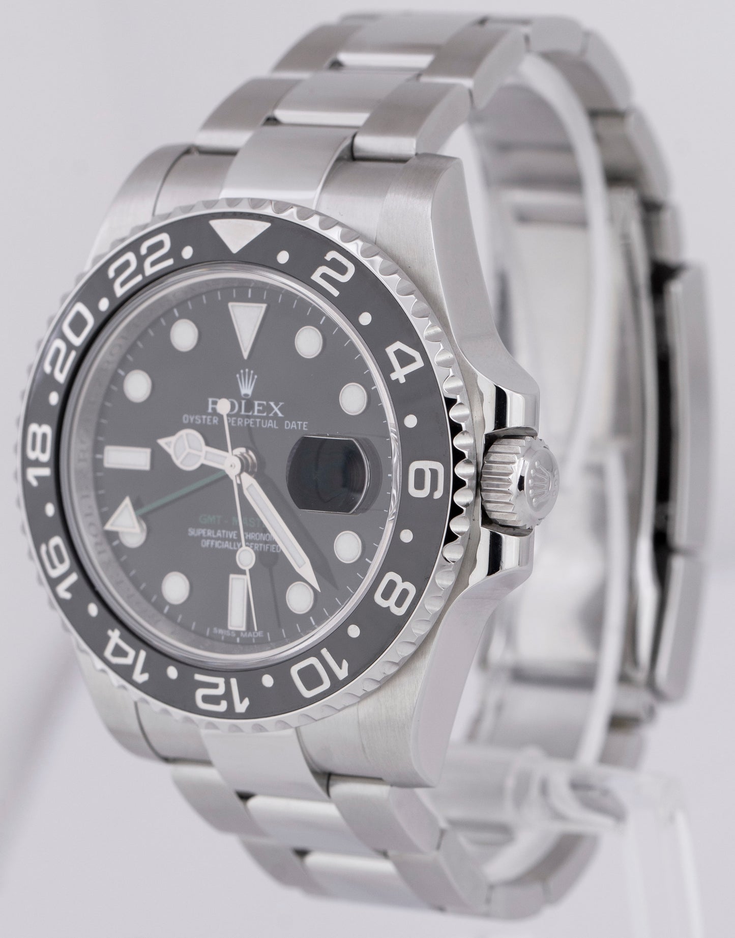 MINT PAPERS Rolex GMT-Master II Black Green Stainless Steel 40mm 116710 LN BOX