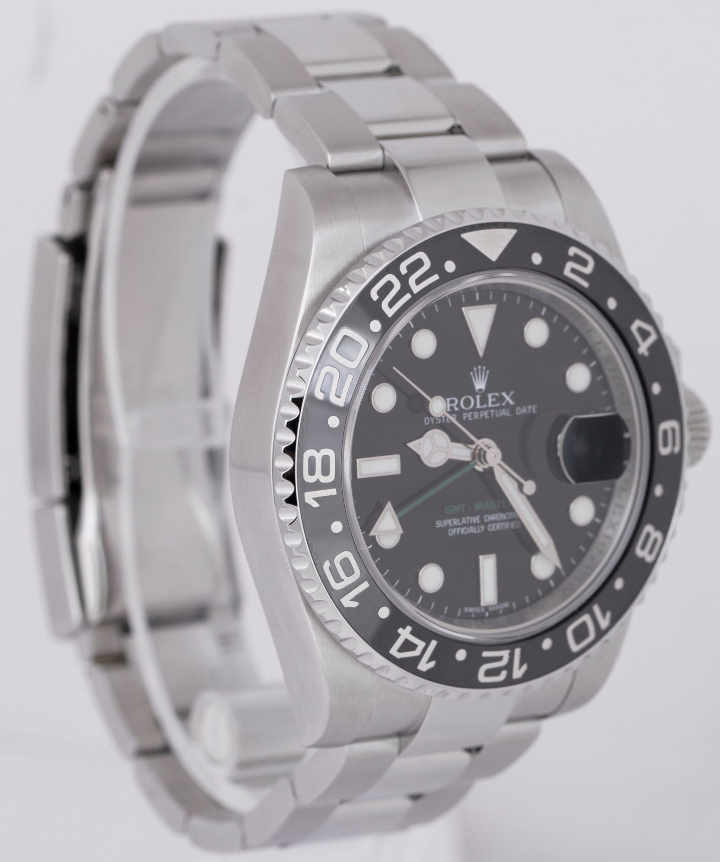 MINT PAPERS Rolex GMT-Master II Black Green Stainless Steel 40mm 116710 LN BOX