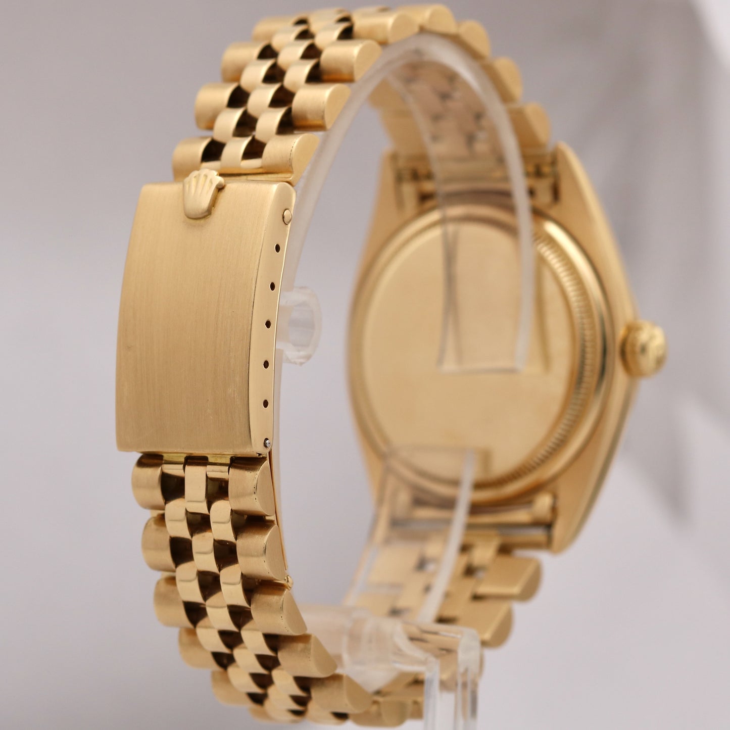 VINTAGE 1950's Rolex DateJust 36mm RED ROULETTE 18K Gold Champagne Jubilee 6605