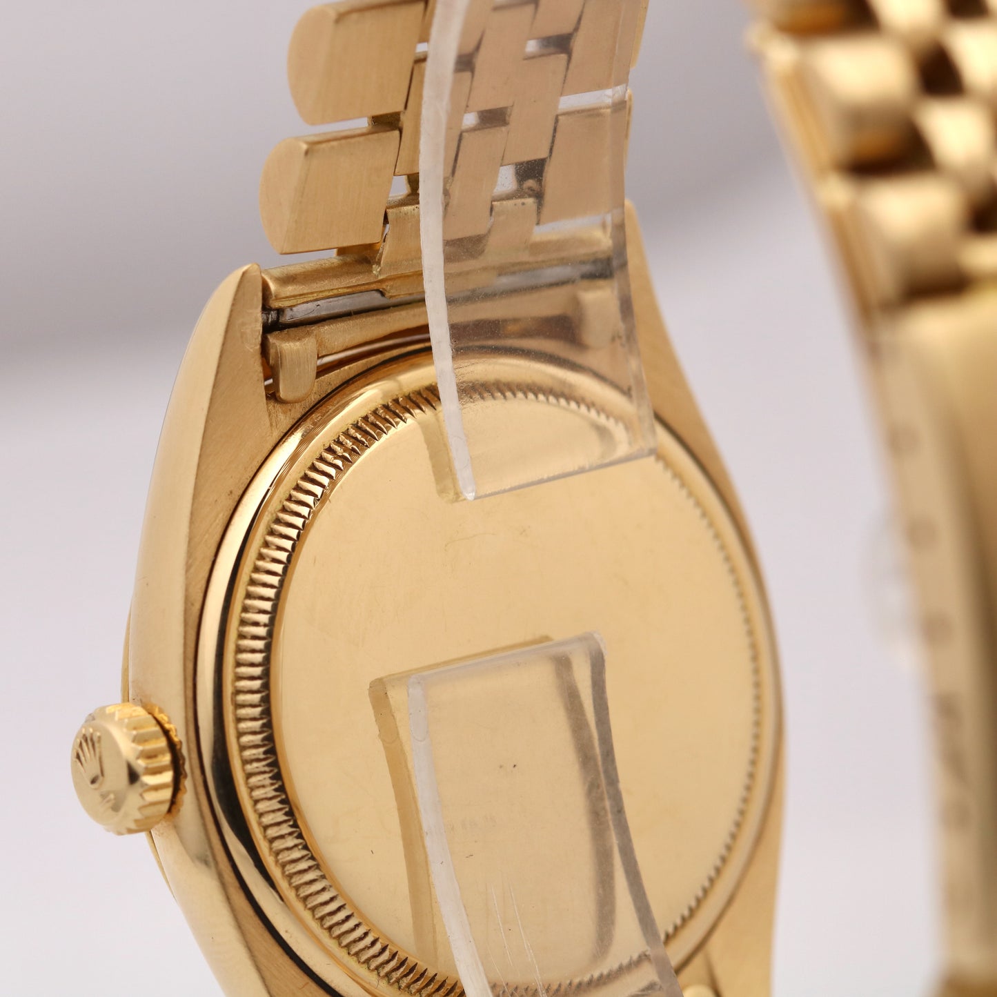 VINTAGE 1950's Rolex DateJust 36mm RED ROULETTE 18K Gold Champagne Jubilee 6605