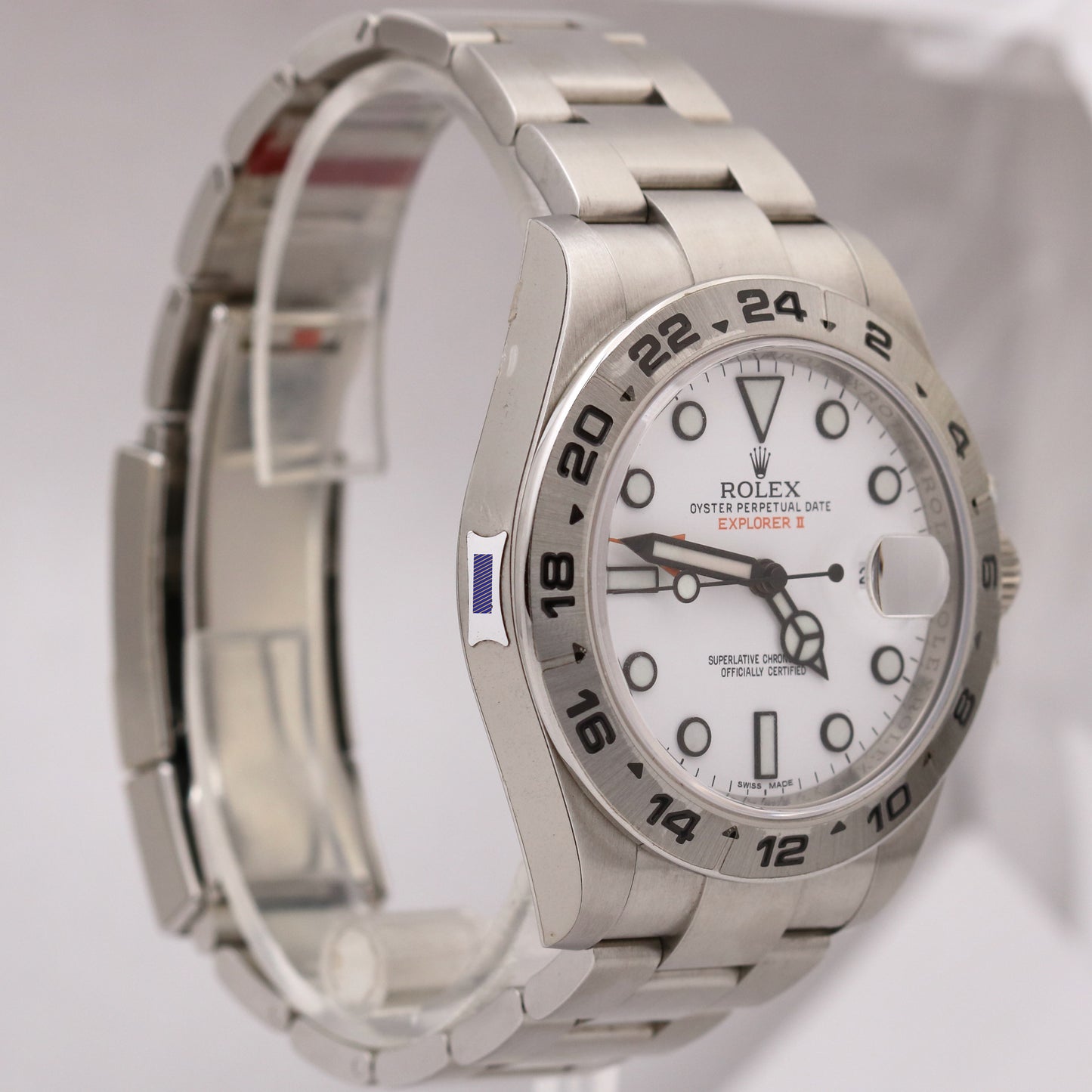 NEW STICKERED Rolex Explorer II 42mm 216570 White Orange Stainless Date BOX