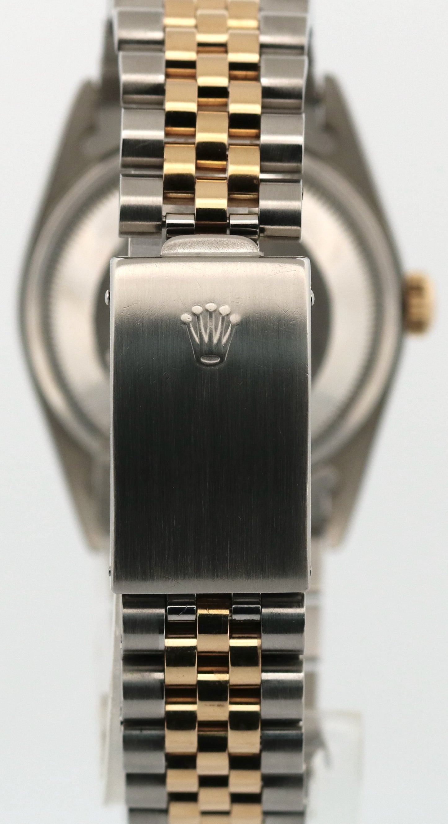 Rolex DateJust 36mm BLUE DIAMOND VIGNETTE Two-Tone 18K Gold Steel JUBILEE 16233