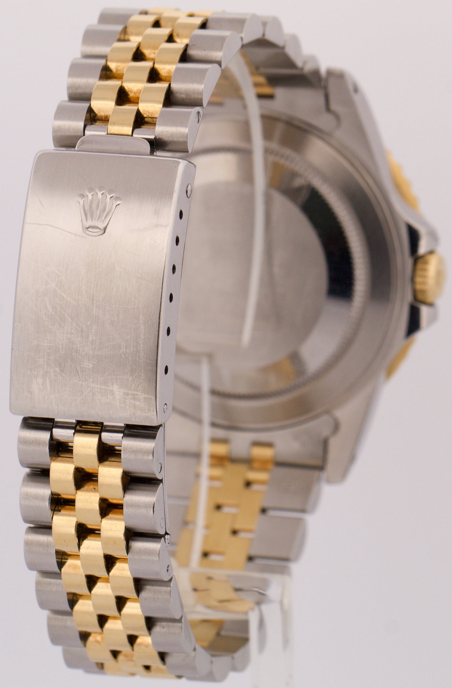 UNPOLISHED Rolex GMT-Master II BLACK 18K Gold Steel JUBILEE 40mm 16713 BOX