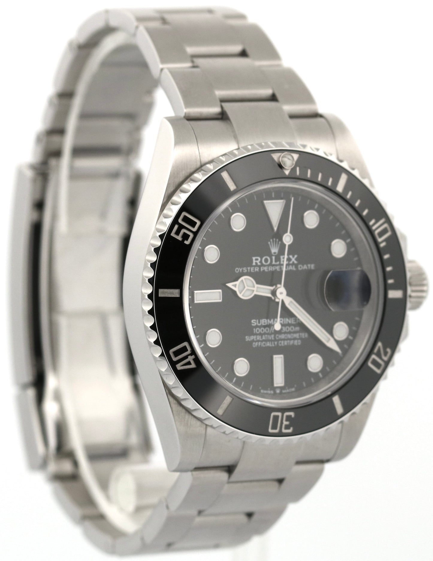 Rolex Submariner Date 41 BLACK Ceramic Stainless 41mm 126610LN Oyster Watch