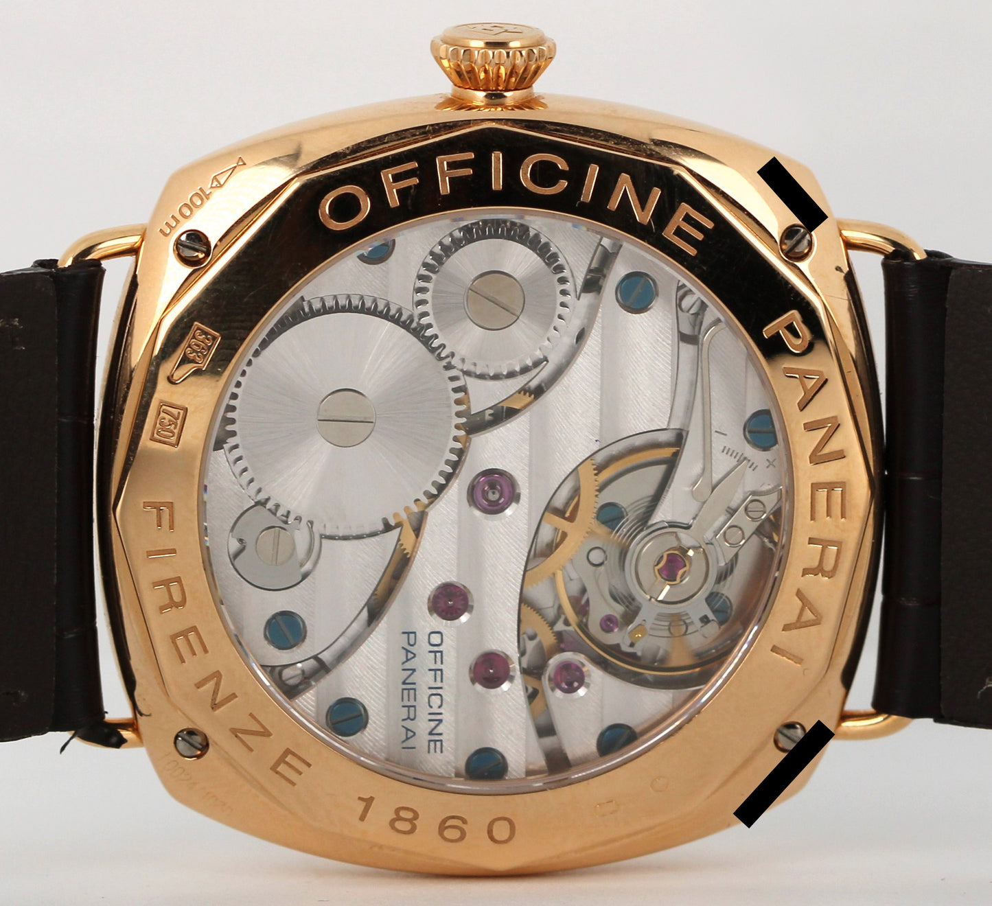 2006 PAPERS Panerai Radiomir 18k Rose Gold Black 45mm PAM00231 Manual Watch BOX