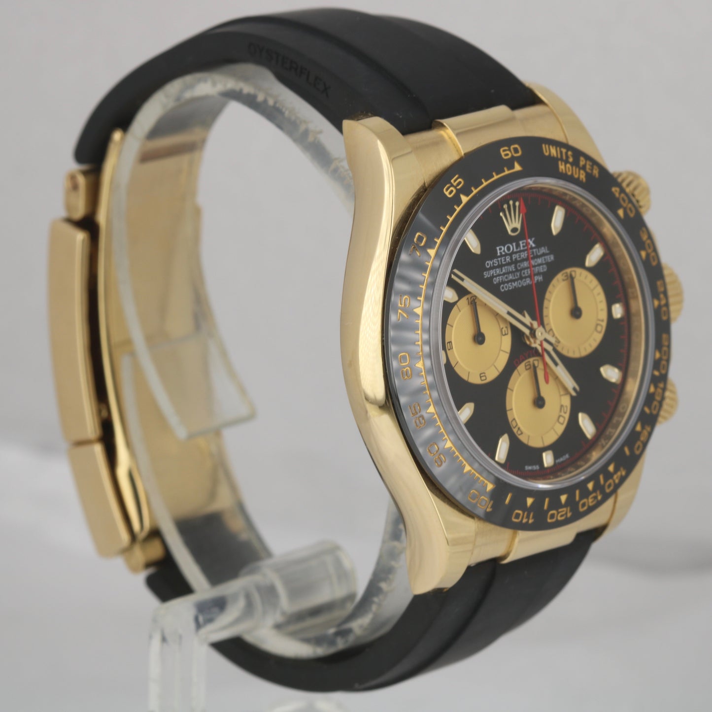 NEW PAPERS Rolex Daytona 18K Gold Paul Newman Oysterflex 116518 Watch BOX