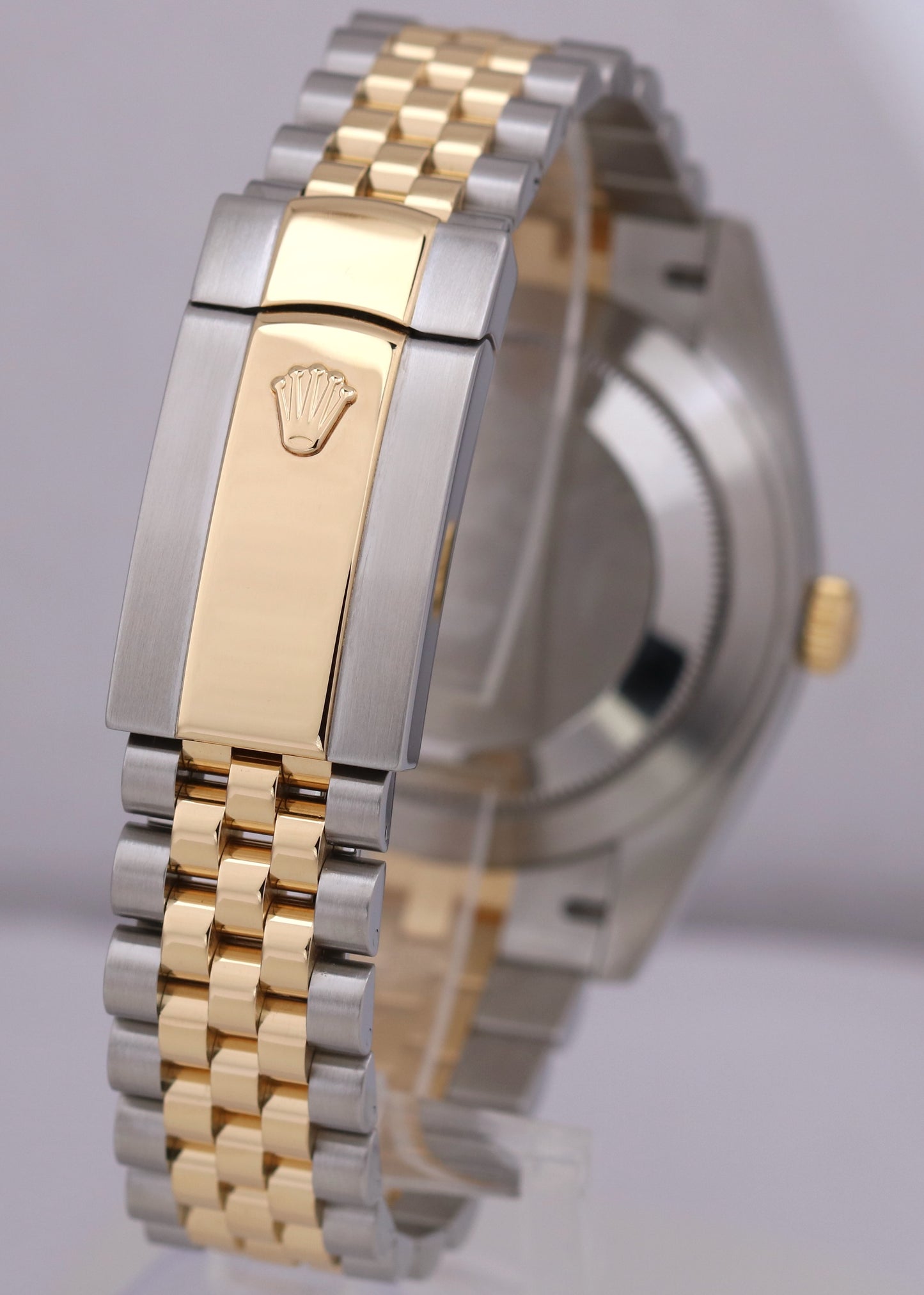 Rolex DateJust 41 BLACK 18K Yellow Gold Steel 41mm JUBILEE 126333 Watch