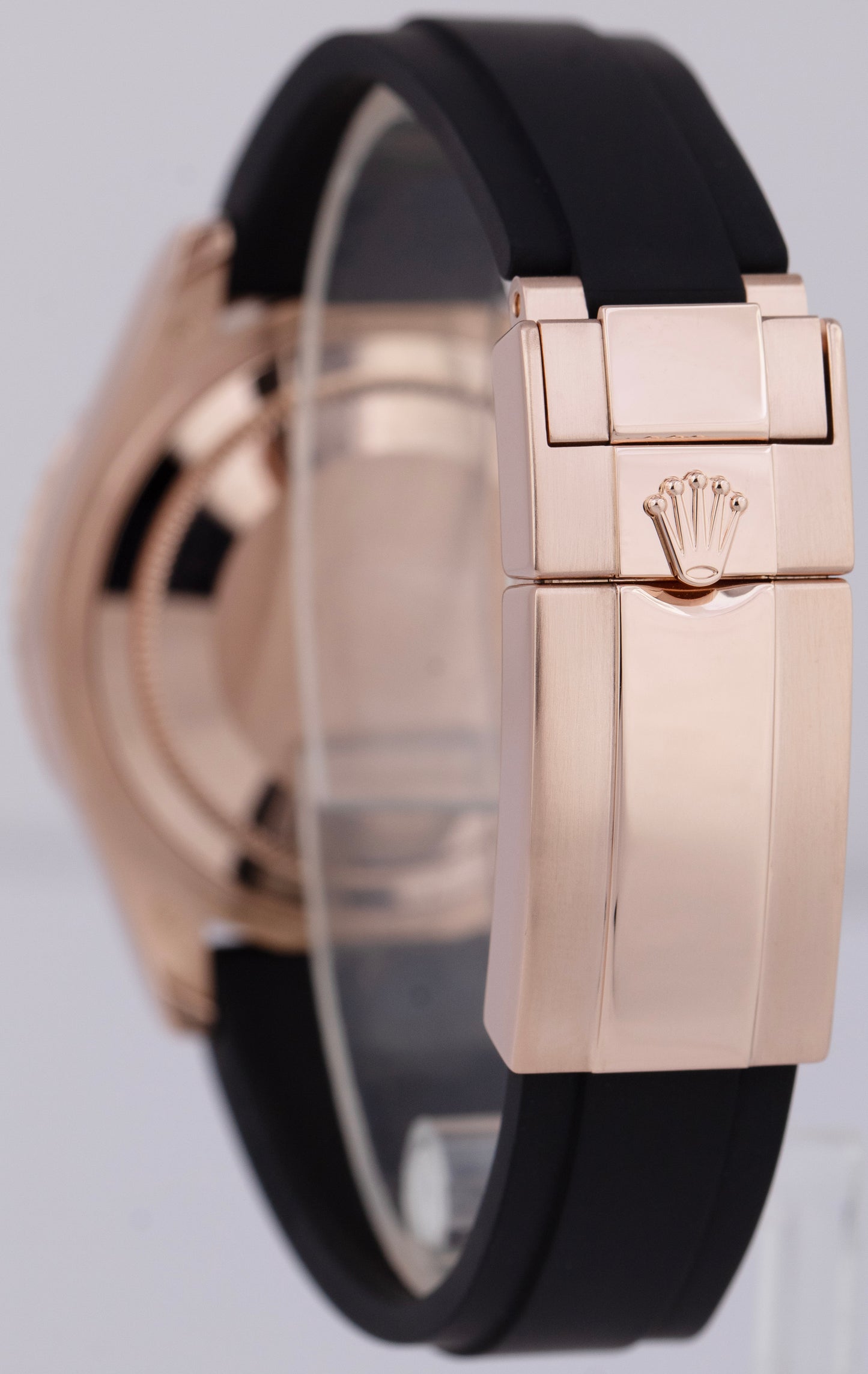 2021 PAPERS Rolex Yacht-Master Black Rose Gold Oysterflex 37mm Watch 268655 B+P