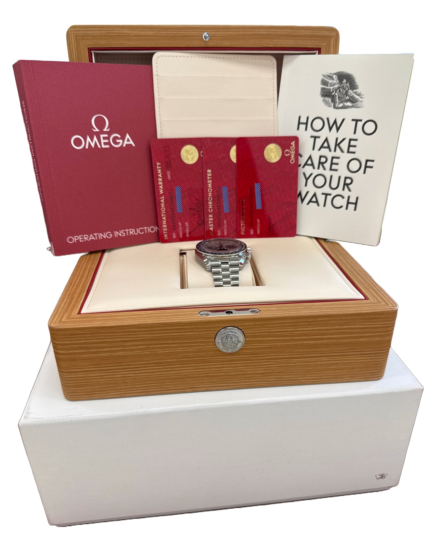 NEW 2025 PAPERS Omega Speedmaster METEORITE 43mm 304.30.43.52.06.001 Watch BOX