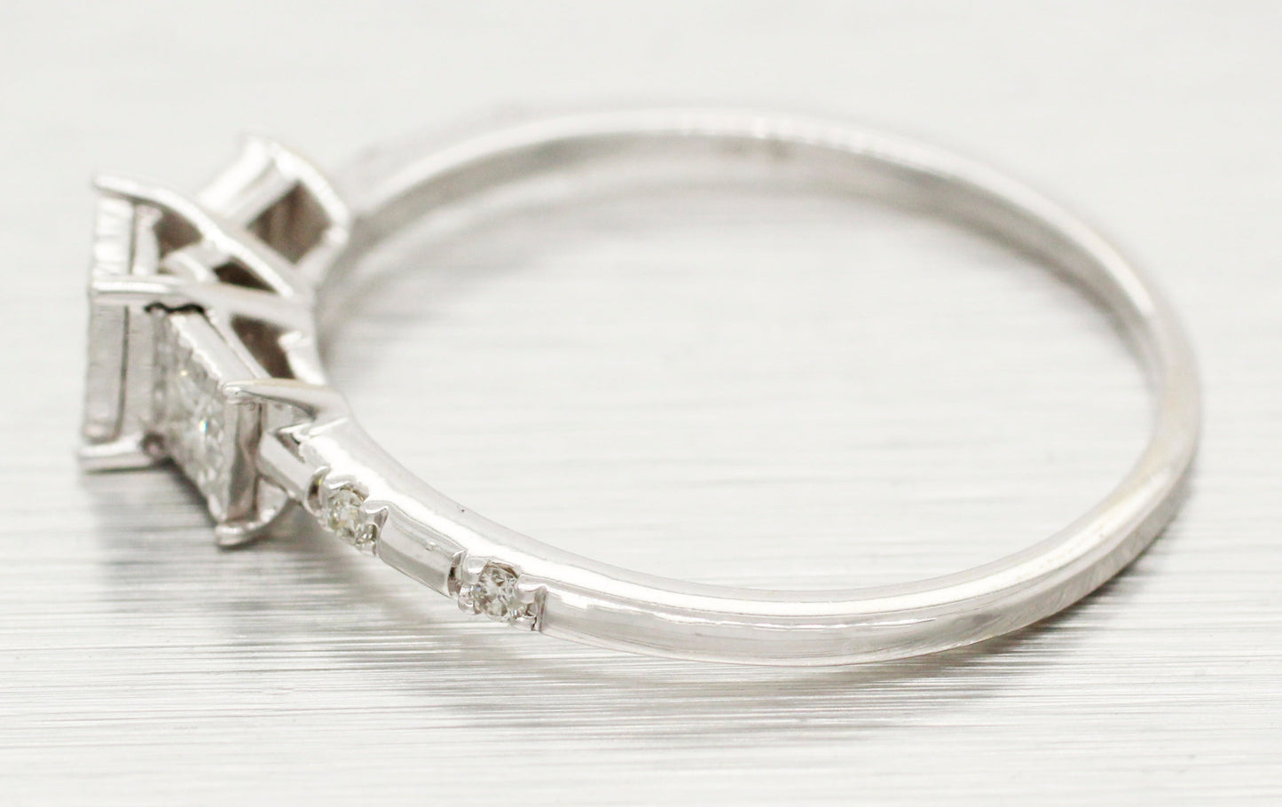 Vintage 0.65ctw Diamond Wedding Ring Bridal Set - 14k White Gold Band & Ring