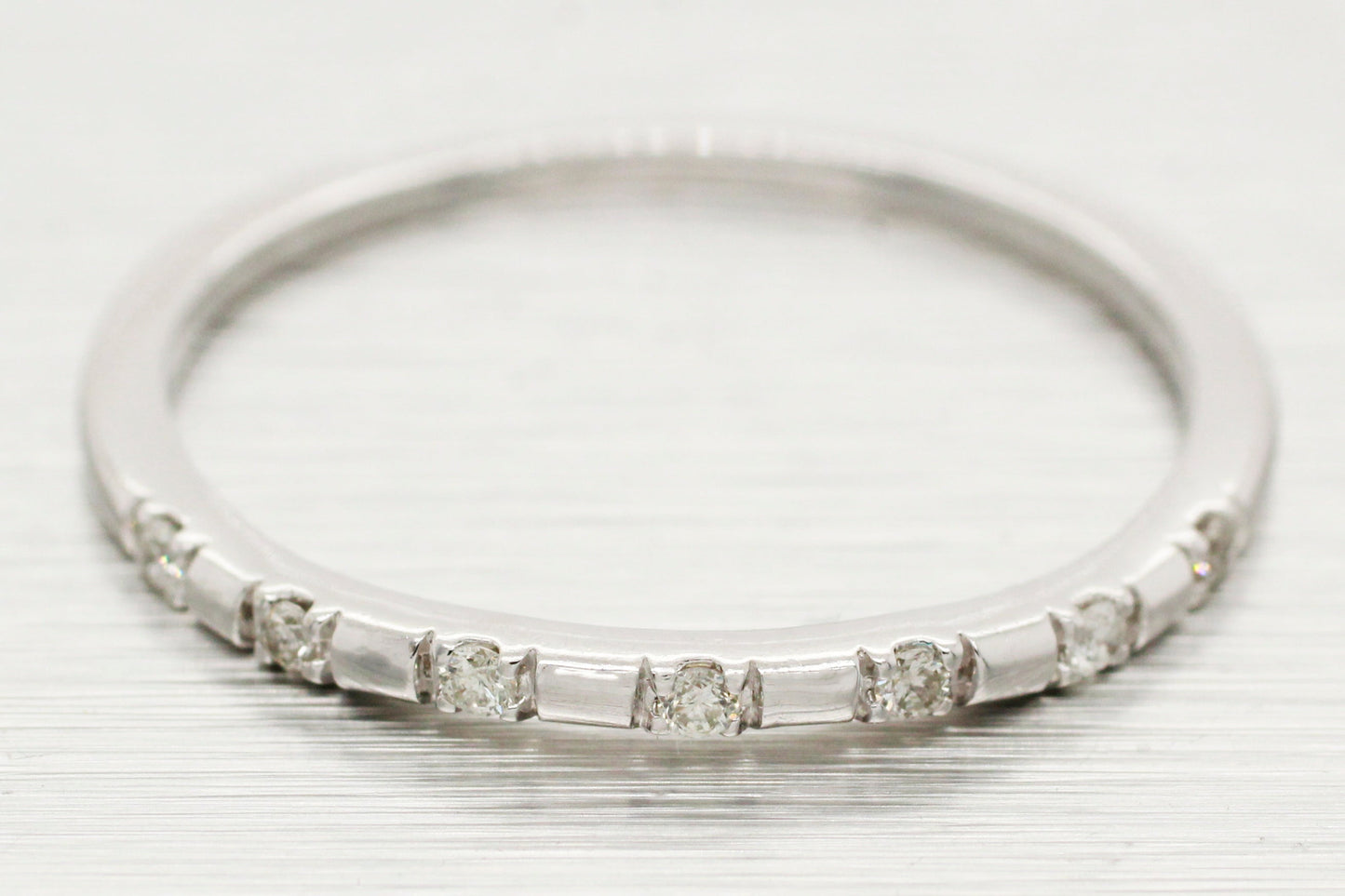 Vintage 0.65ctw Diamond Wedding Ring Bridal Set - 14k White Gold Band & Ring