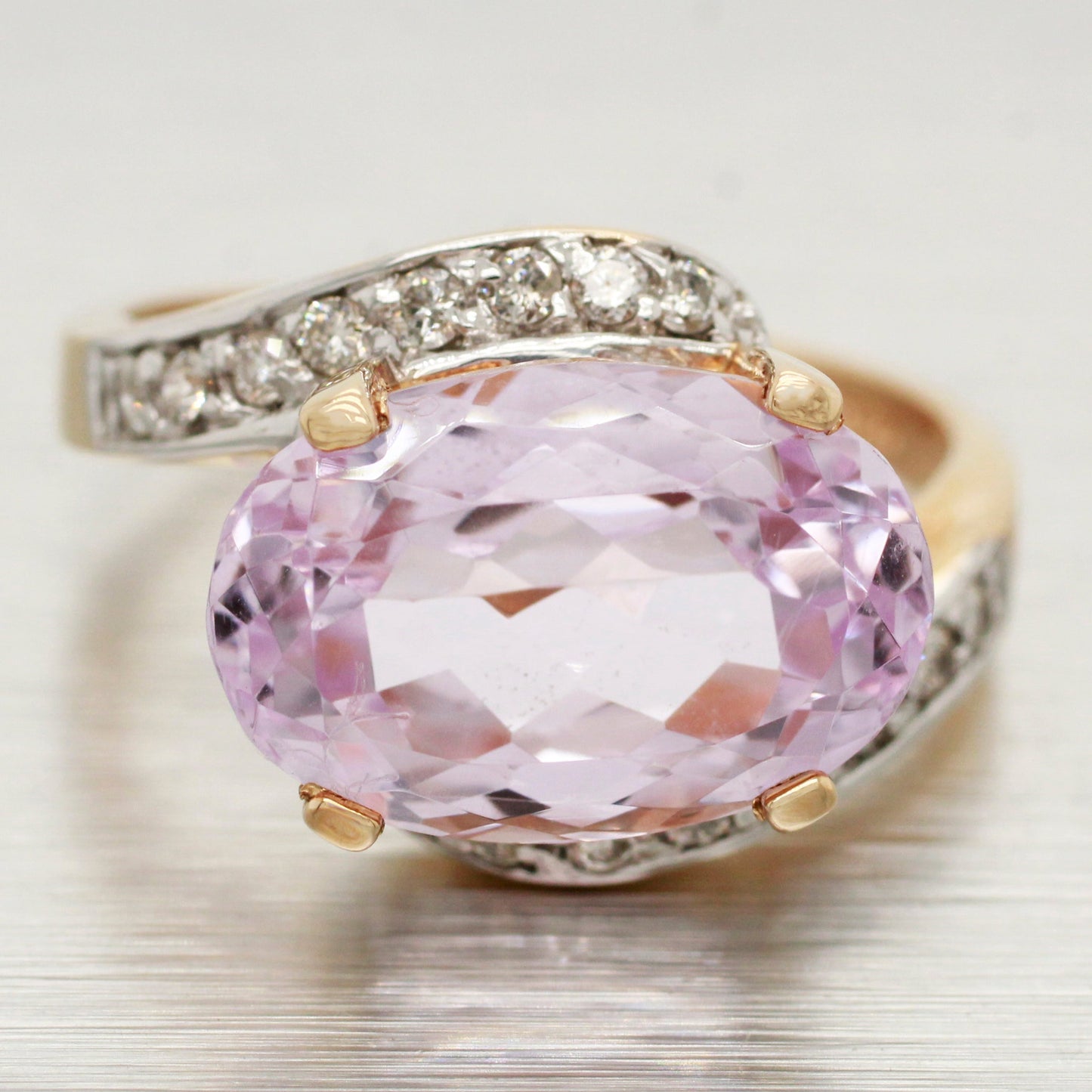 John C Rinker JCR Amethyst Ring - 14k Yellow Gold & Diamond Accents