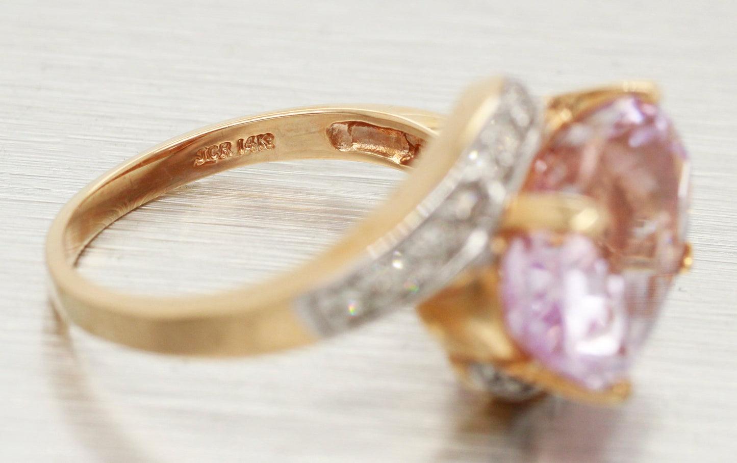 John C Rinker JCR Amethyst Ring - 14k Yellow Gold & Diamond Accents