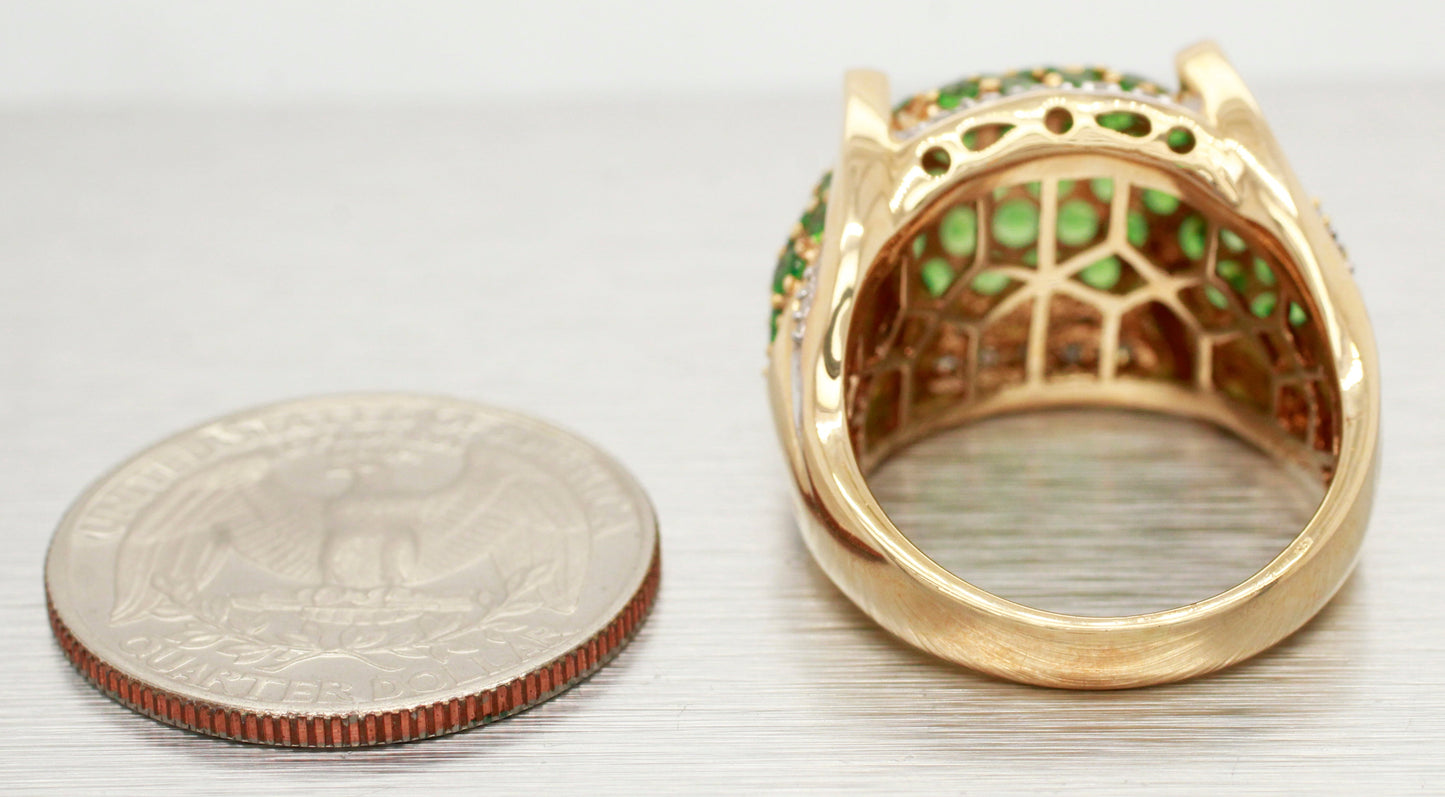 John C Rinker Tsavorite Cluster Band - 14k Yellow Gold JCR Ring