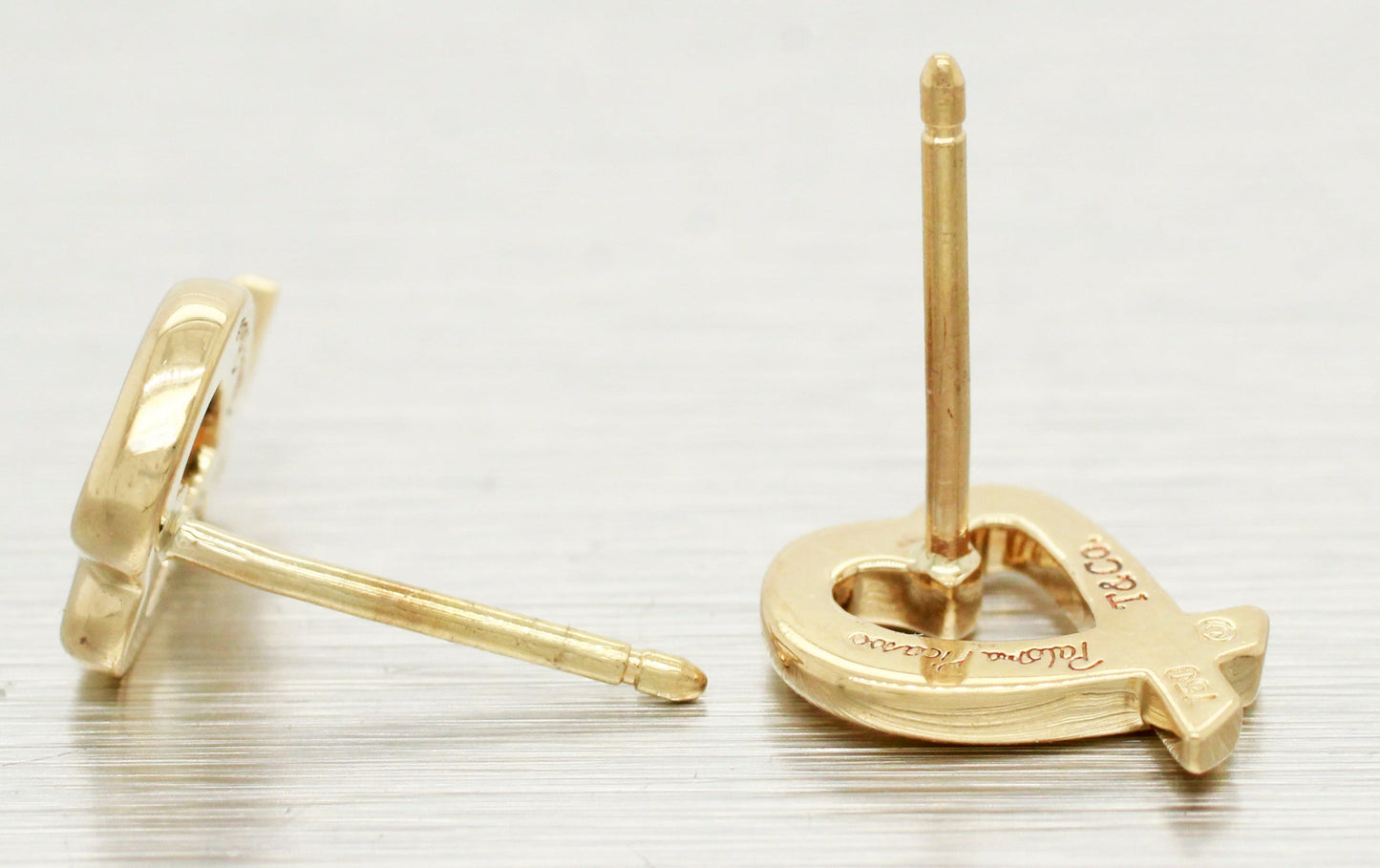 Tiffany & Co. Paloma Picasso Loving Heart Earrings | 18k Yellow Gold | w/ Pouch