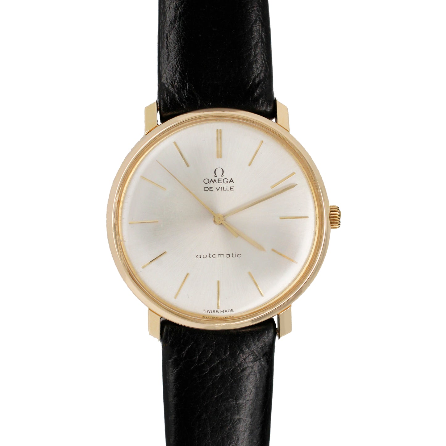 Omega De Ville 14k Yellow Gold Silver Dial Automatic 32mm Watch w/ Box & OG Band