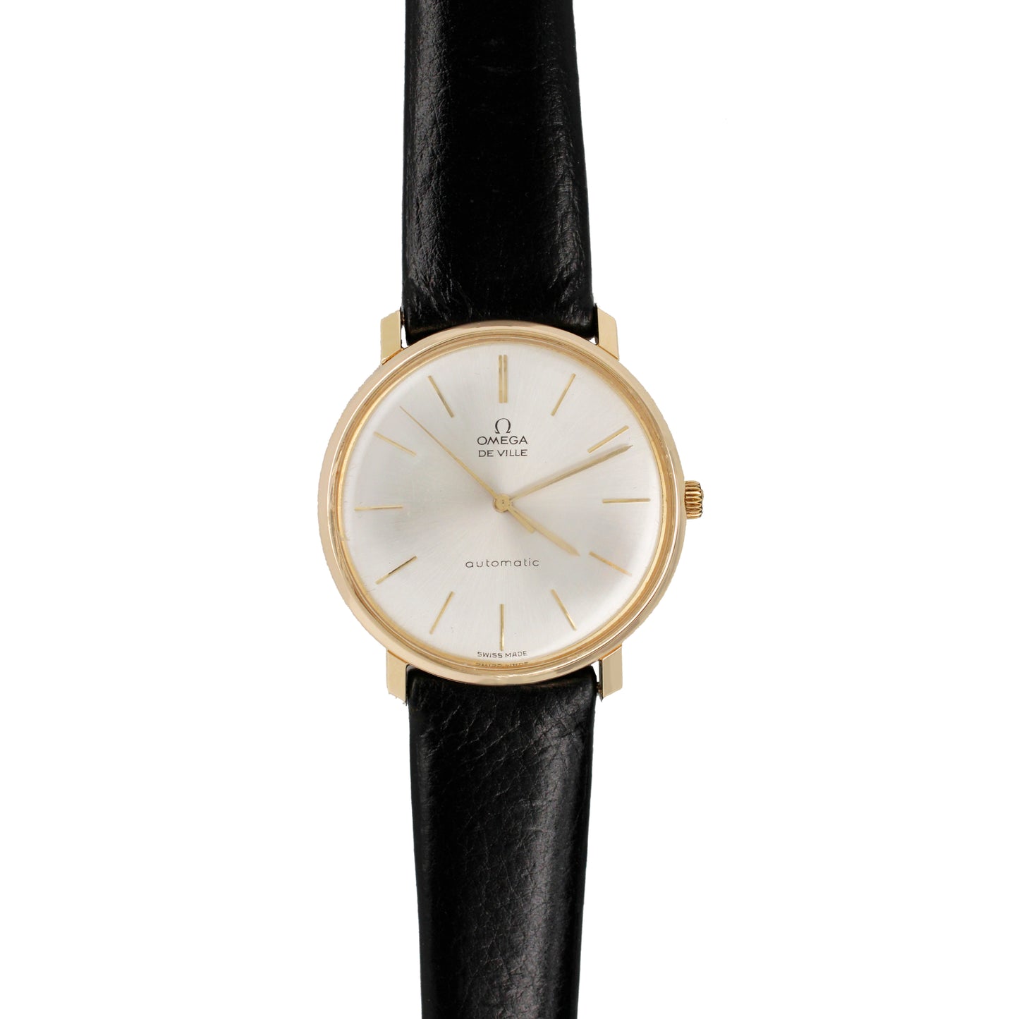 Omega De Ville 14k Yellow Gold Silver Dial Automatic 32mm Watch w/ Box & OG Band