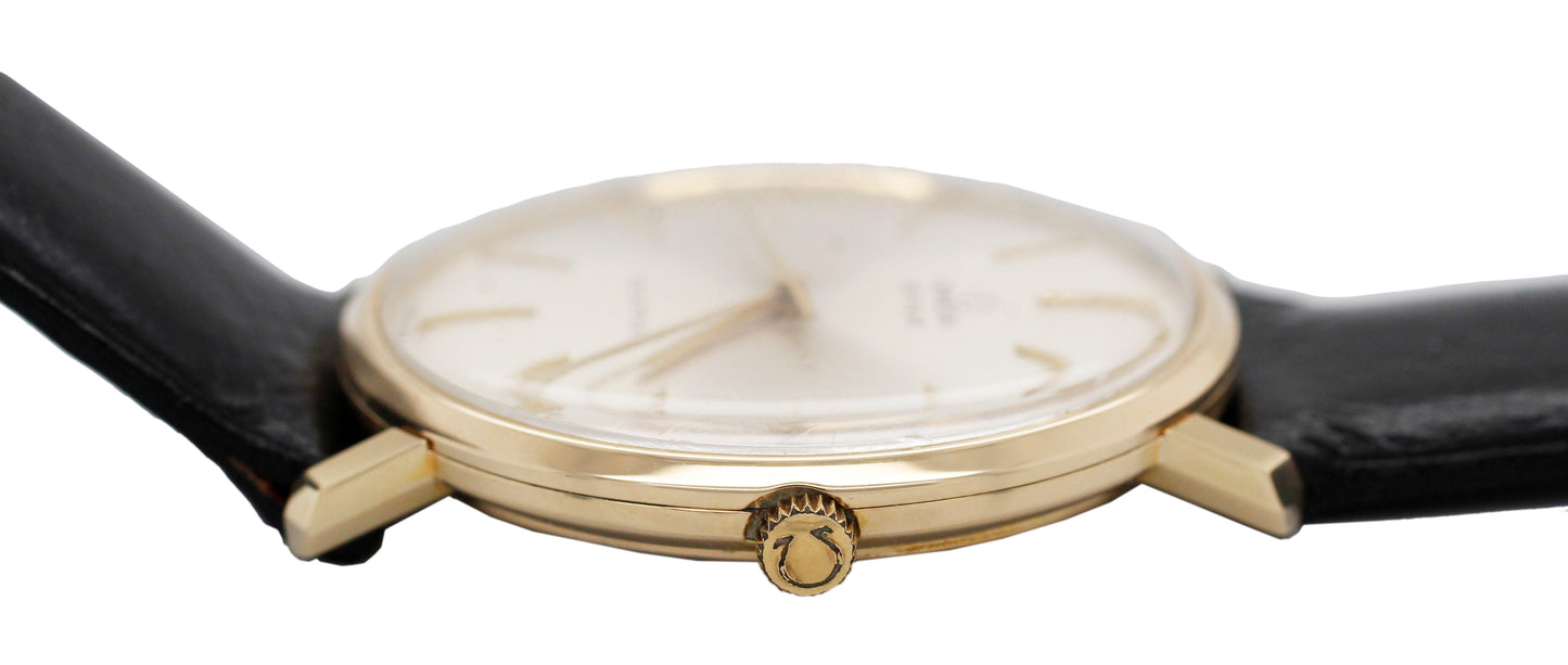 Omega De Ville 14k Yellow Gold Silver Dial Automatic 32mm Watch w/ Box & OG Band