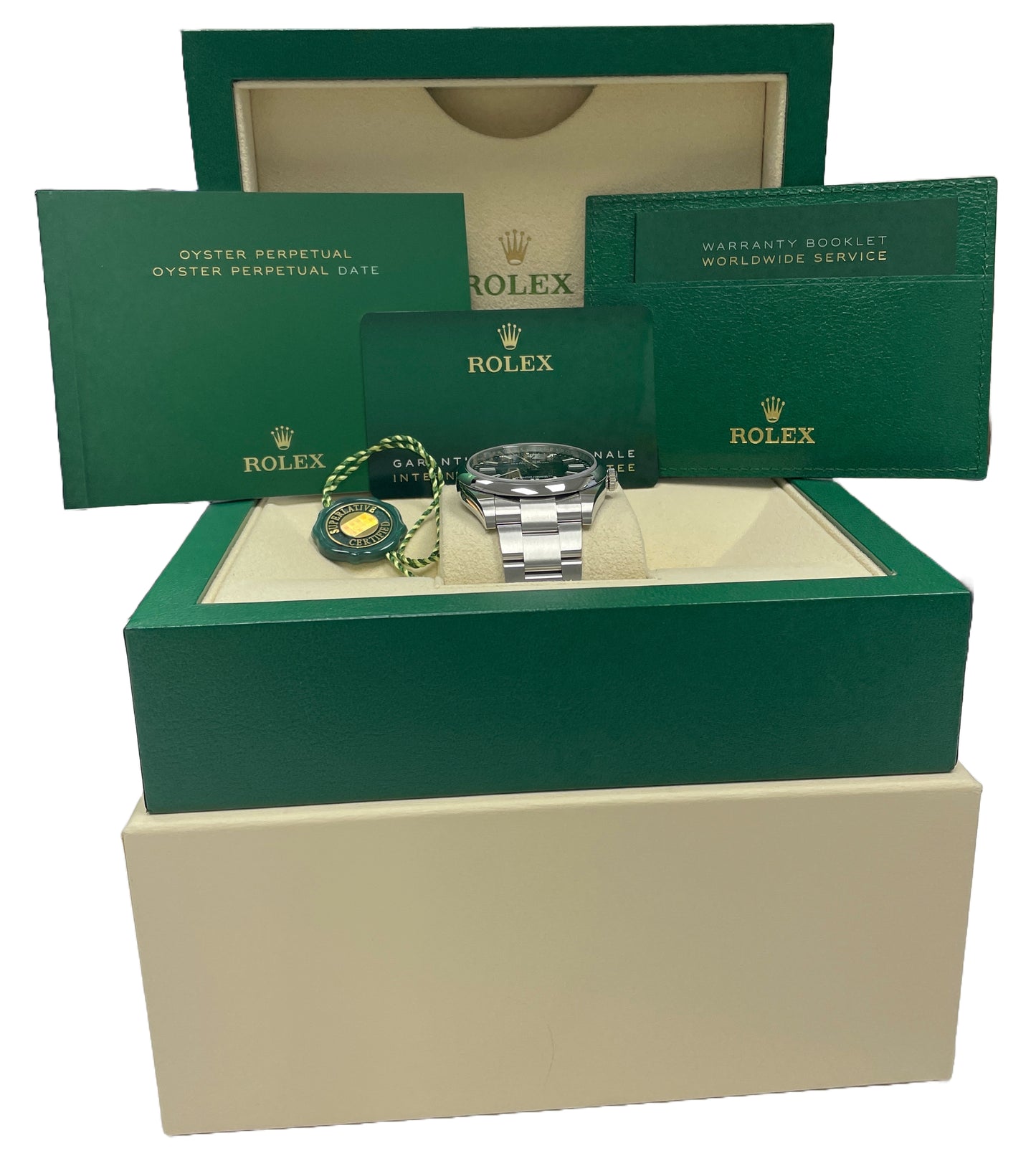 MINT 2022 PAPERS Rolex Oyster Perpetual 41mm BLACK Stainless Oyster 124300 BOX