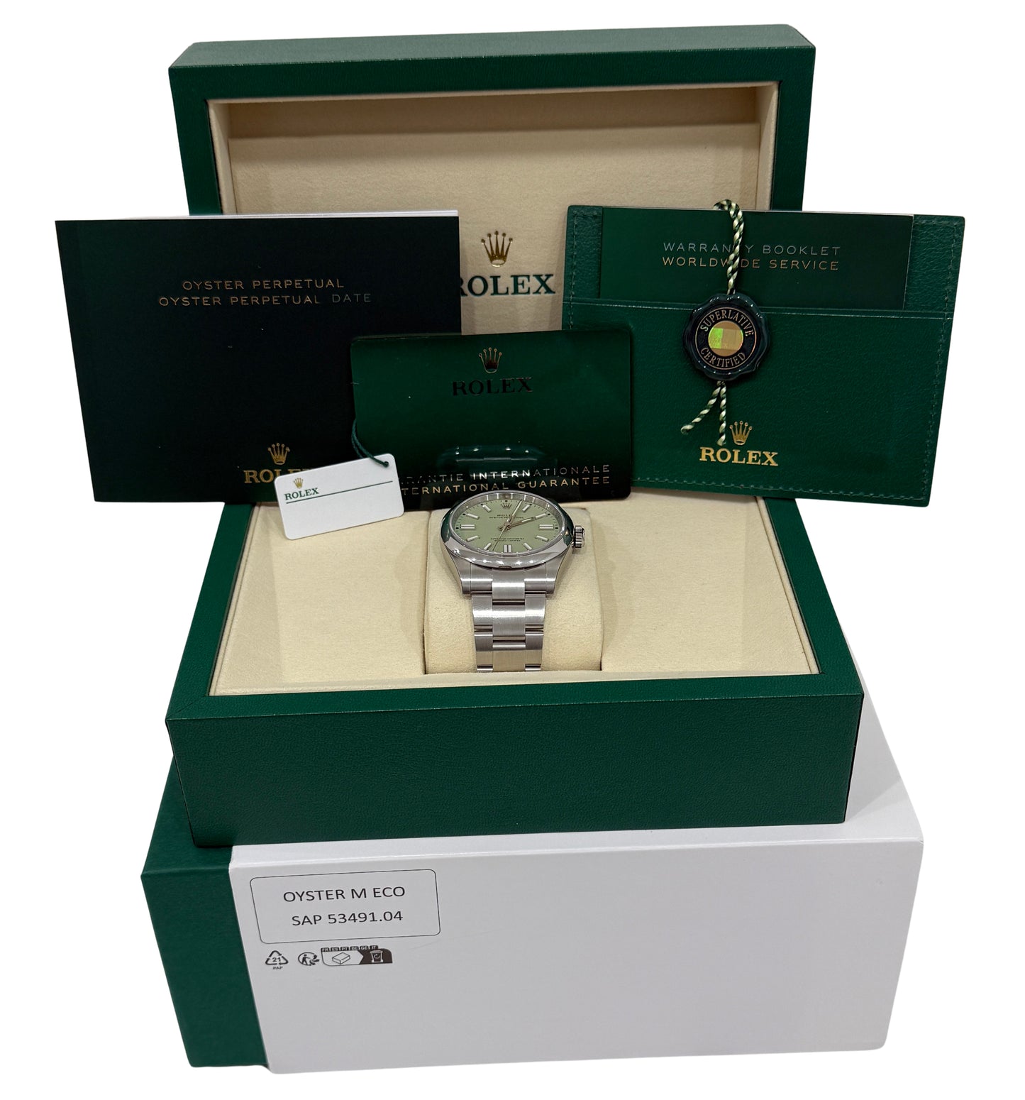 NEW STICKERED 2025 Rolex Oyster Perpetual 41 PISTACHIO GREEN 41mm 134300 BOX