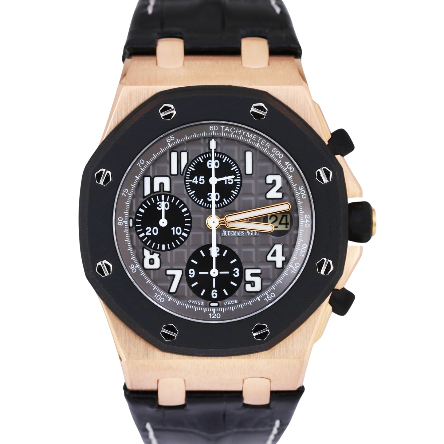 Audemars Piguet Royal Oak Offshore 18K ROSE GOLD Gray Chronograph 42mm 25940OK