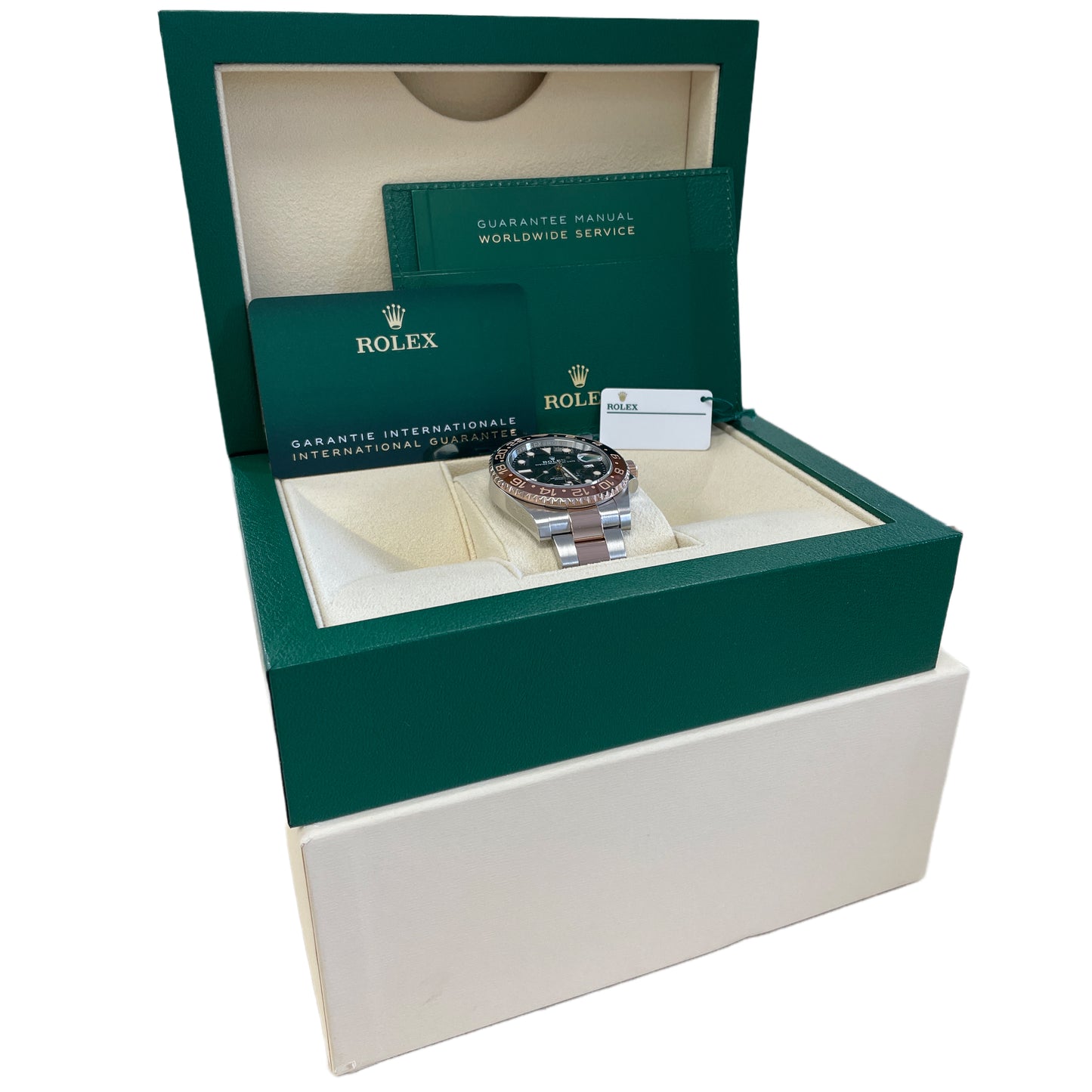 MINT 2021 PAPERS Rolex GMT-Master II Two-Tone ROOT BEER 18K Gold 40mm 126711 B+P
