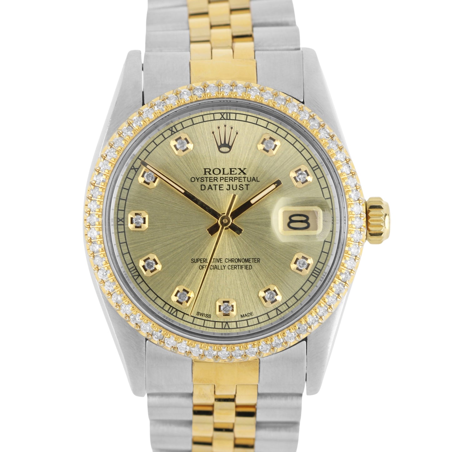 Rolex, Rolex Datejust, Datejust, Rolex Two-Tone, Two-Tone, Rolex DIAMOND, DIAMOND, Diamond Dial,Rolex Diamond Dial, Rolex Diamond Bezel, Diamond Bezel, Rolex 16013, 16013