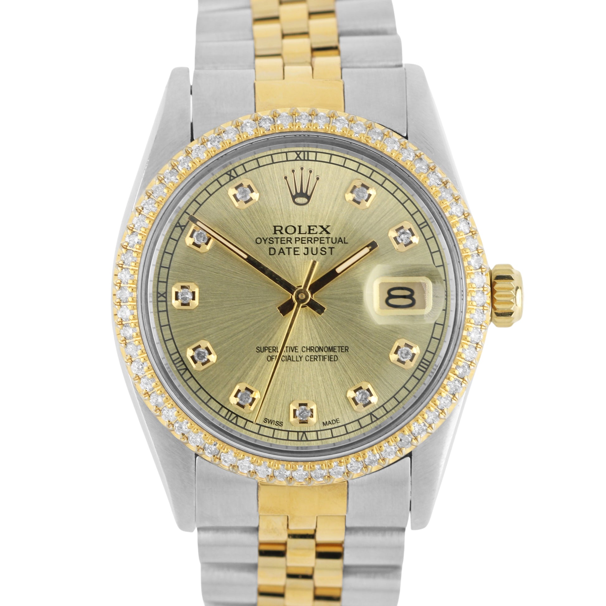 Rolex, Rolex Datejust, Datejust, Rolex Two-Tone, Two-Tone, Rolex DIAMOND, DIAMOND, Diamond Dial,Rolex Diamond Dial, Rolex Diamond Bezel, Diamond Bezel, Rolex 16013, 16013