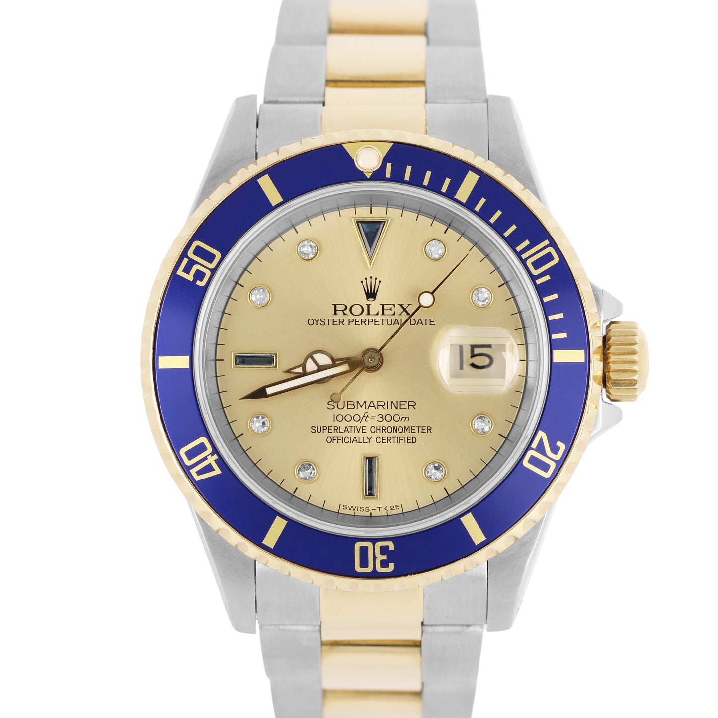 Rolex, Rolex Submariner, Submariner, Rolex Serti, Rolex Two-Tone, Two-Tone Serti, Rolex 16613, 16613, Serti 16613