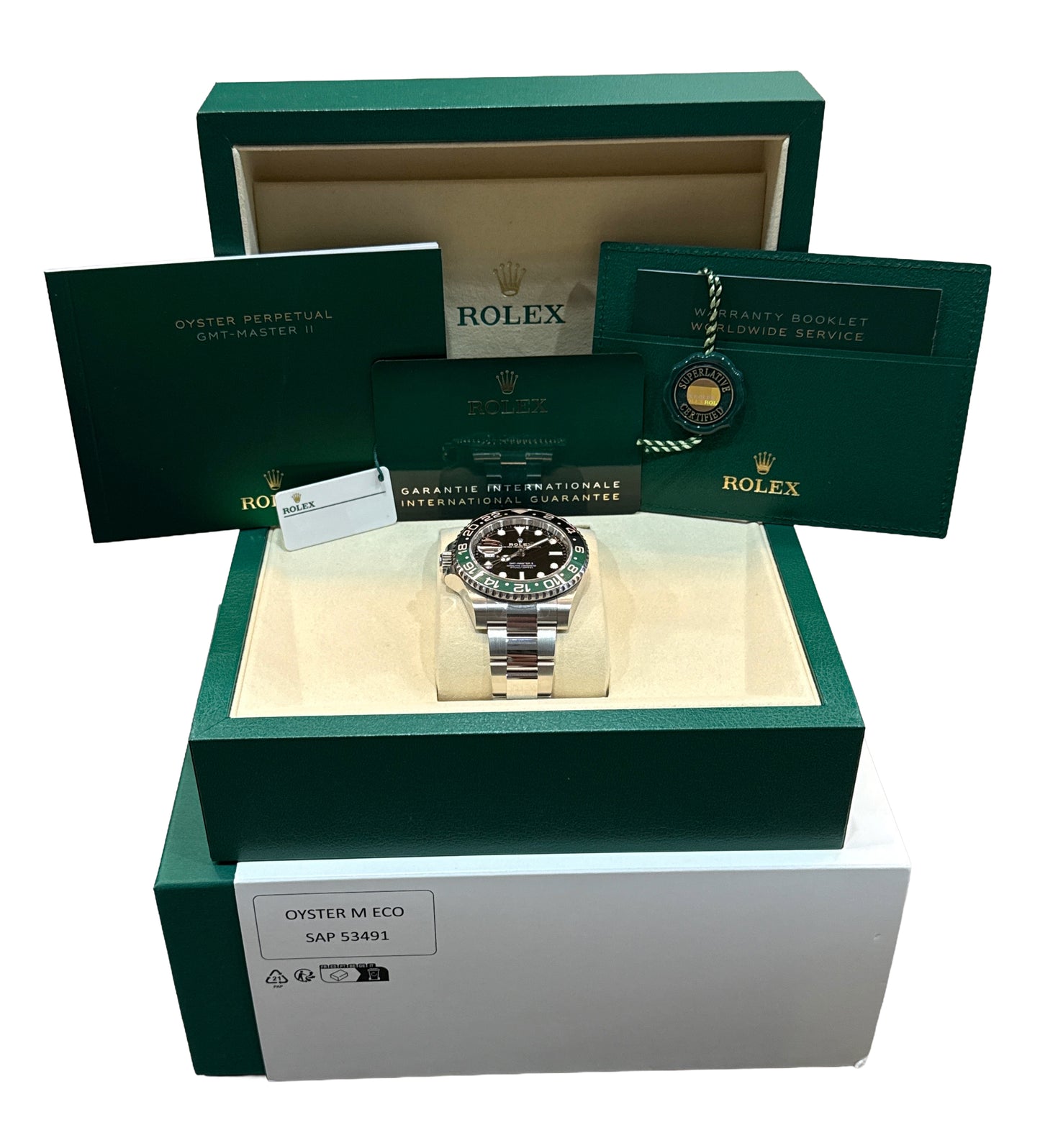 NEW STICKERED OCT 2025 PAPERS Rolex GMT-Master II SPRITE GREEN 126720 VTNR BOX
