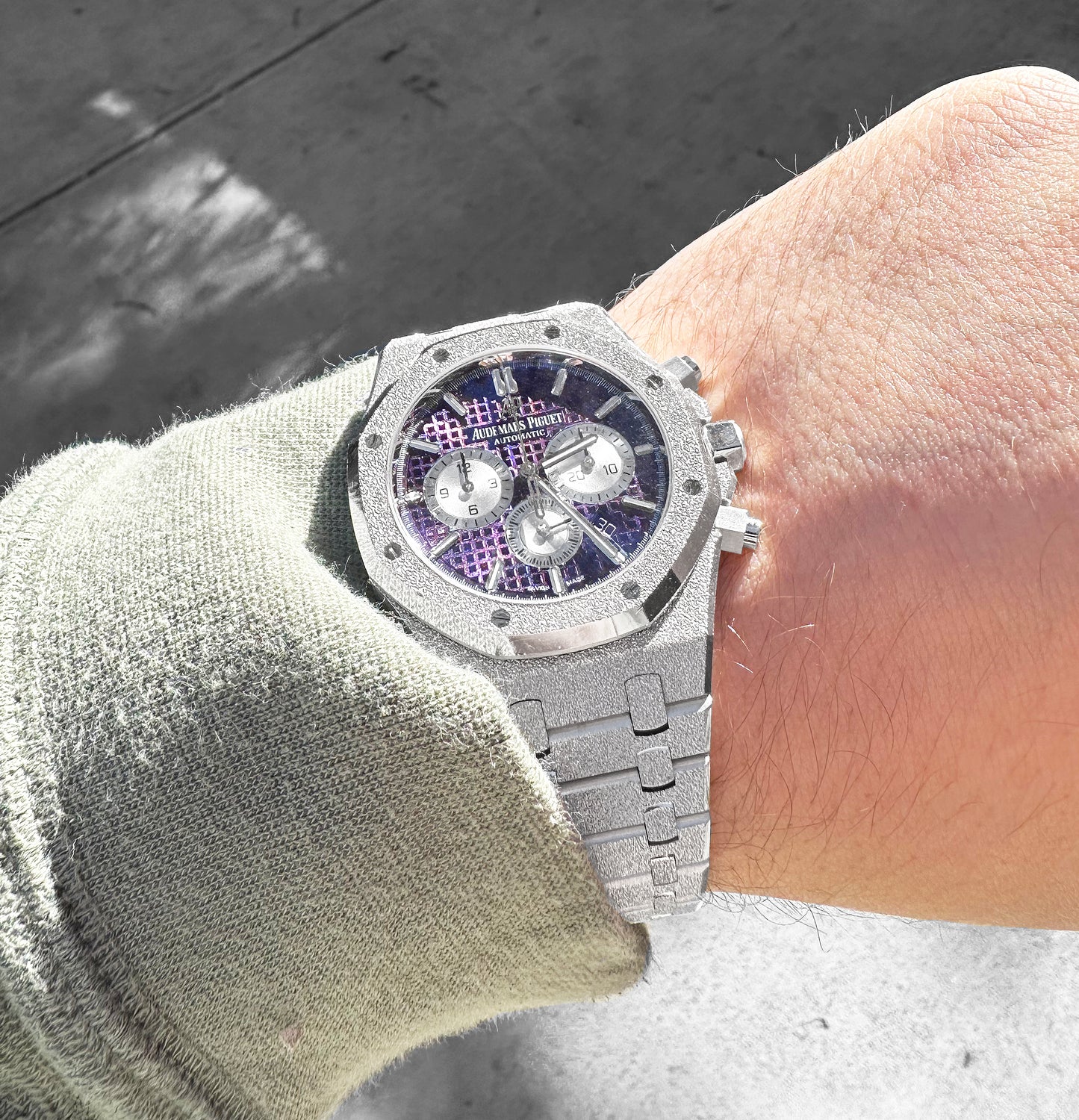 Audemars Piguet Royal Oak 41 Chrono FROSTED GOLD PURPLE 26331BC.GG.1224BC.01 B+P