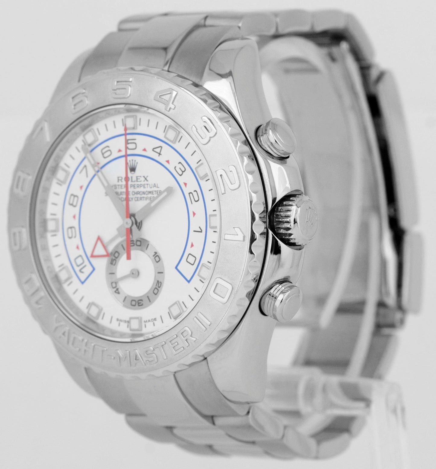 Rolex PAPERS Yacht-Master II 18K White Gold 44mm YMII Regatta Watch 116689 B+P