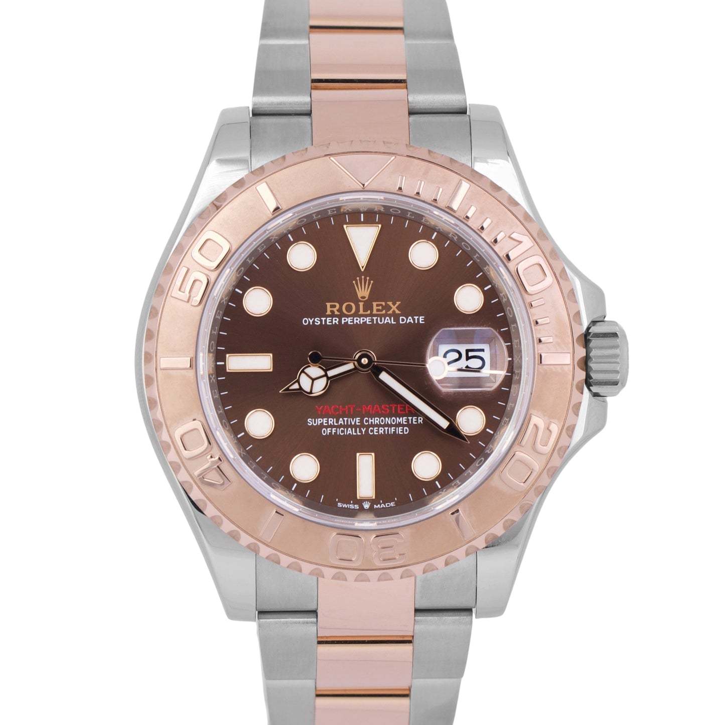NEW 2024 PAPERS Rolex Yacht-Master CHOCOLATE 40mm 18K Gold Steel 126621 BOX
