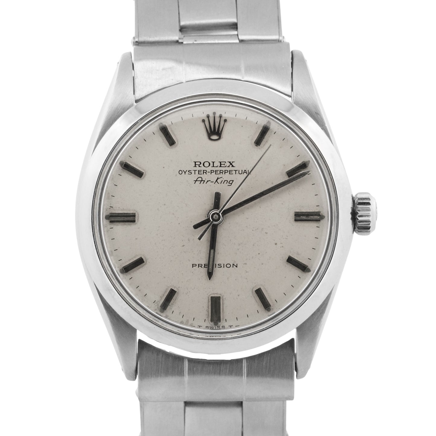 Rolex Oyster Perpetual Air-King Precision SILVER Stainless Steel 34mm 5500 Watch