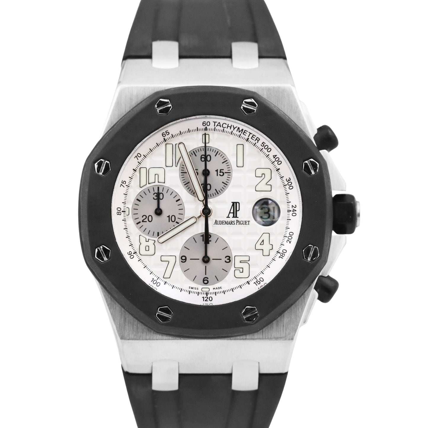 Audemars Piguet Royal Oak Offshore Chronograph Steel White 42mm Rubber 25940SK