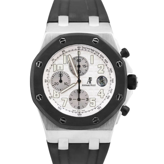 Audemars Piguet Royal Oak Offshore Chronograph Steel White 42mm Rubber 25940SK