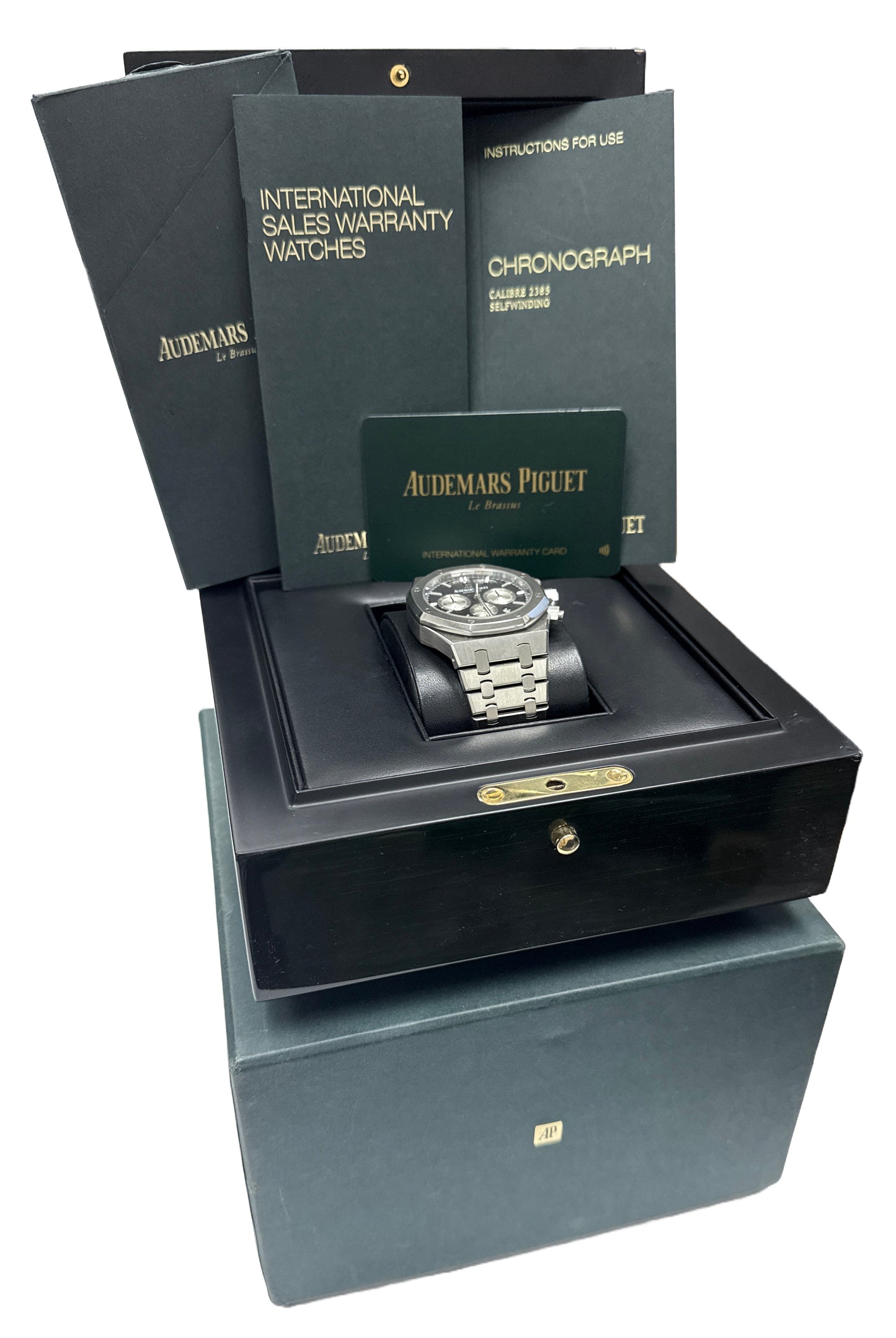 PAPERS Audemars Piguet Royal Oak Chronograph BLACK 41mm 26331ST.OO.1220ST.02 BOX