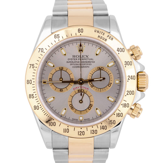 MINT PAPERS Rolex Daytona Cosmograph SLATE Rhodium 18K Two-Tone Watch 116523 BOX