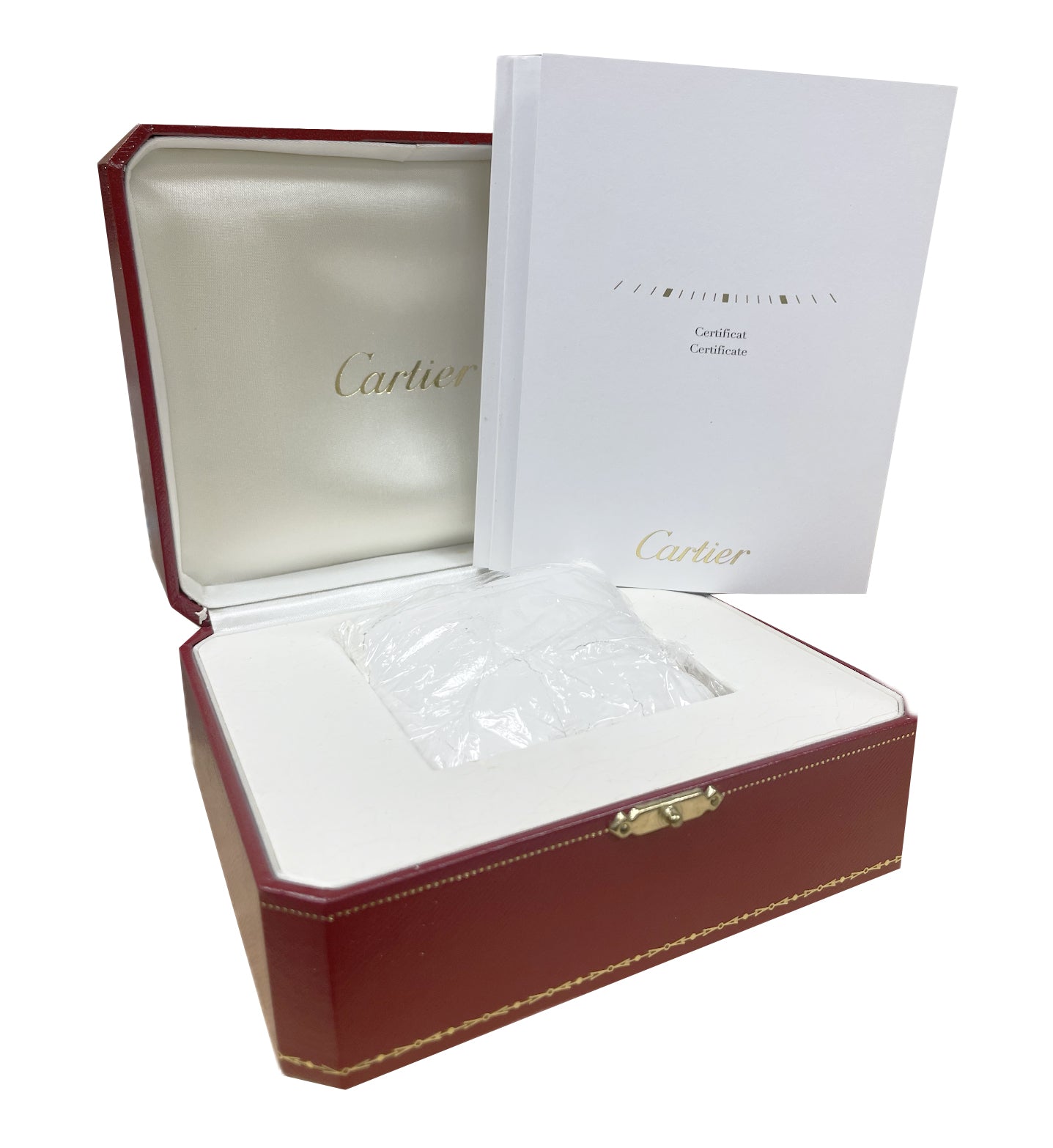 NOS STICKERED PAPERS Cartier Santos Galbee XL 2823 / W20098D6 32mm Watch BOX
